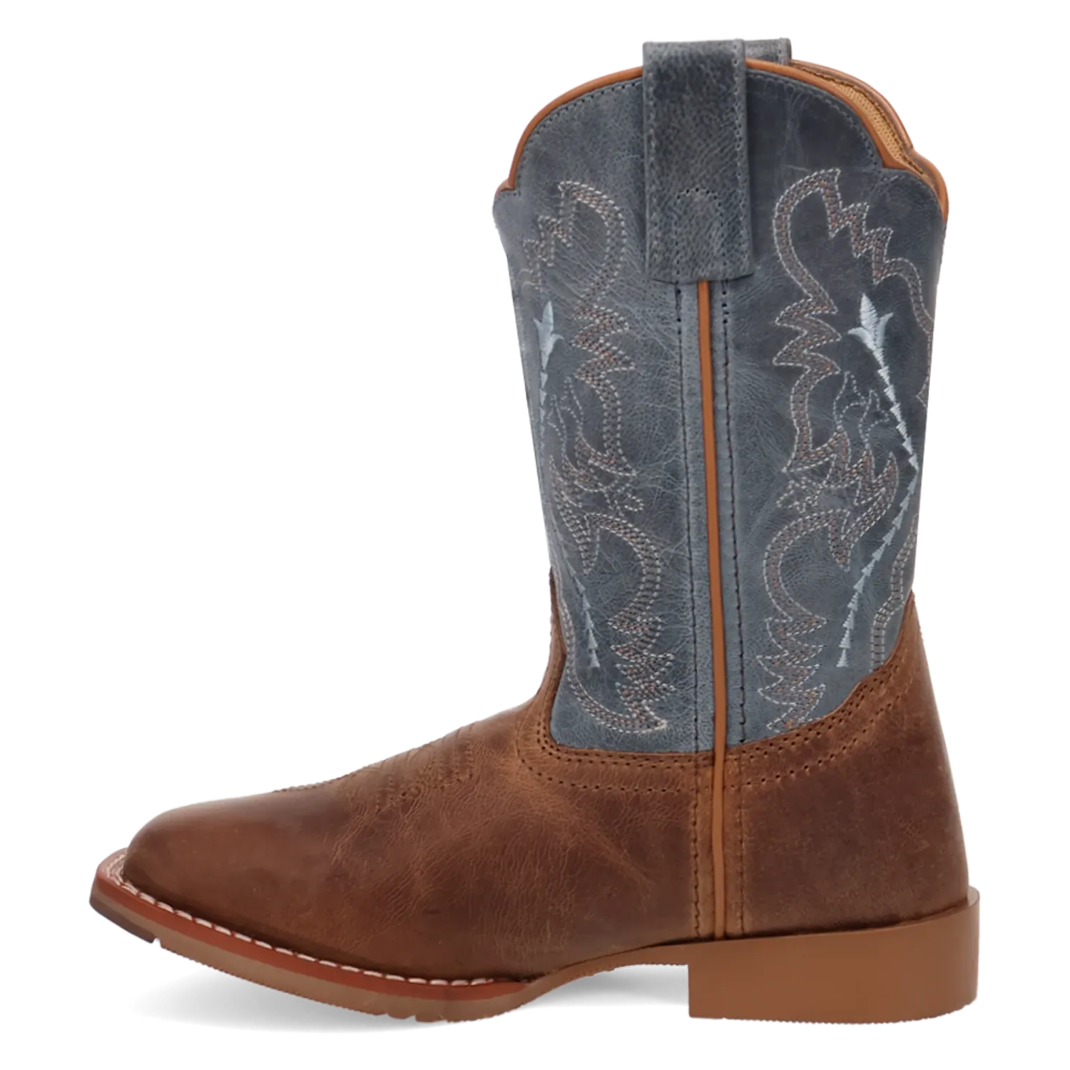 Dan Post Kid´s Salina Leather Wide Square Toe Boots - Tan - Left Side View