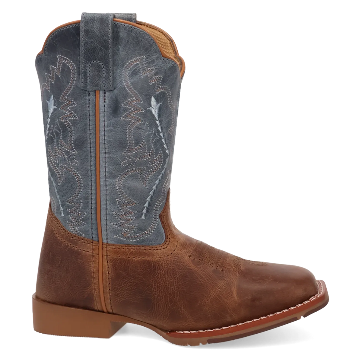 Dan Post Kid´s Salina Leather Wide Square Toe Boots - Tan - Right Side View