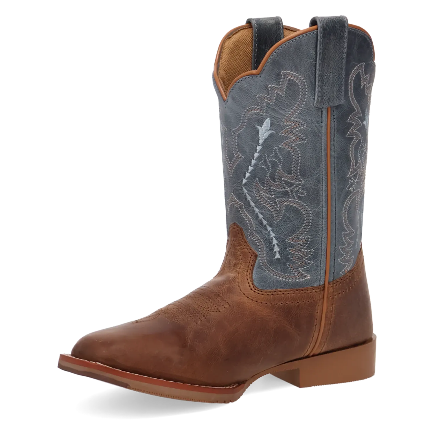 Dan Post Kid´s Salina Leather Wide Square Toe Boots - Tan - Side Left View
