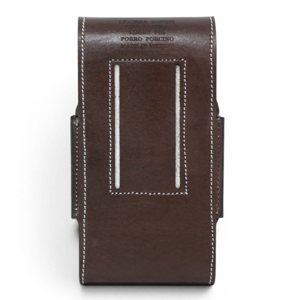 A&A Genuine Cowhide Hair-on Leather Western Phone Case - Black and White - Back View