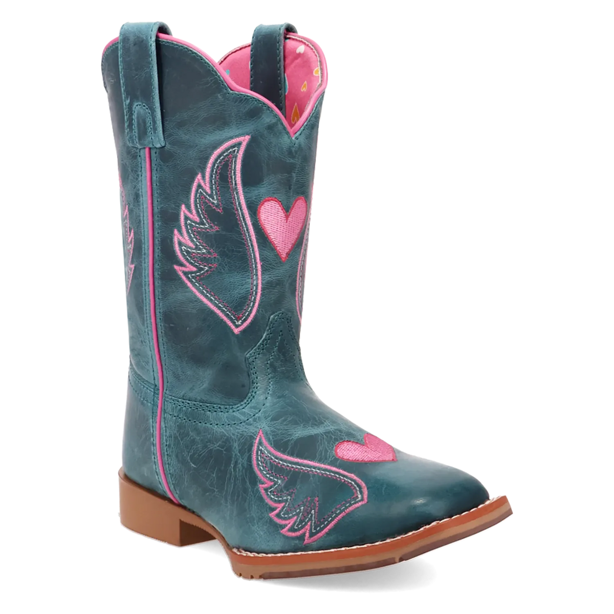 Dan Post Boots Boots Dan Post Kid´s Sweet Caroline Leather Wide Square Toe Boots - Turquoise