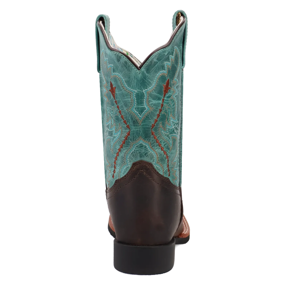 Dan Post Boots Boots Dan Post Youth´s Salina Leather Wide Square Toe Boots - Chocolate/Turquoise