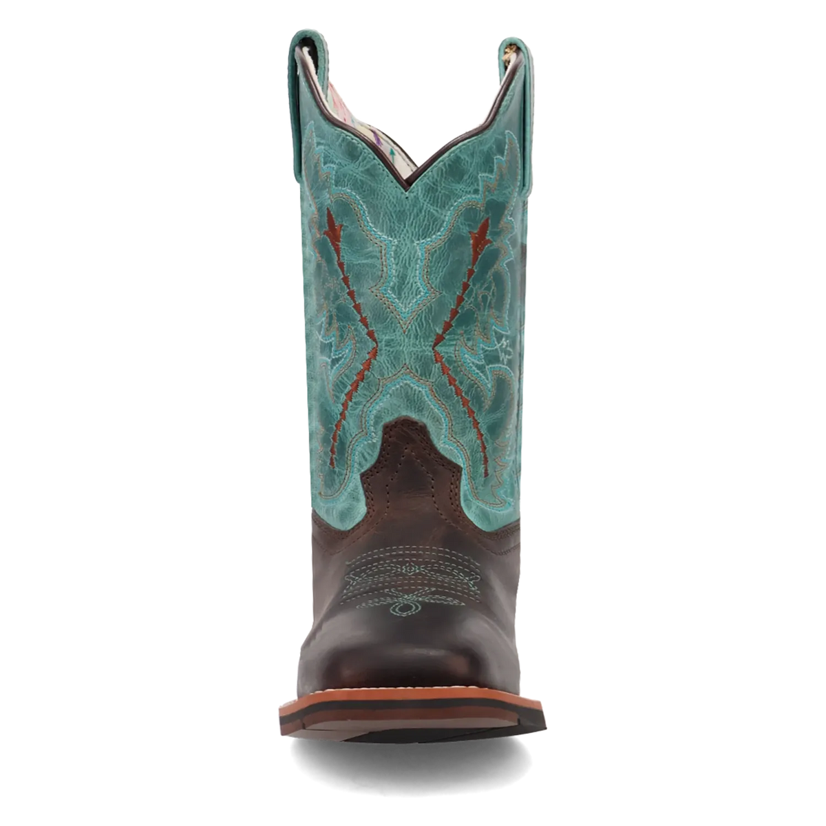 Dan Post Boots Boots Dan Post Youth´s Salina Leather Wide Square Toe Boots - Chocolate/Turquoise