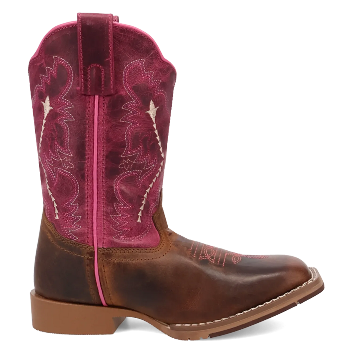 Dan Post Boots Boots Dan Post Youth´s Salina Leather Wide Square Toe Boots - Tan/Pink