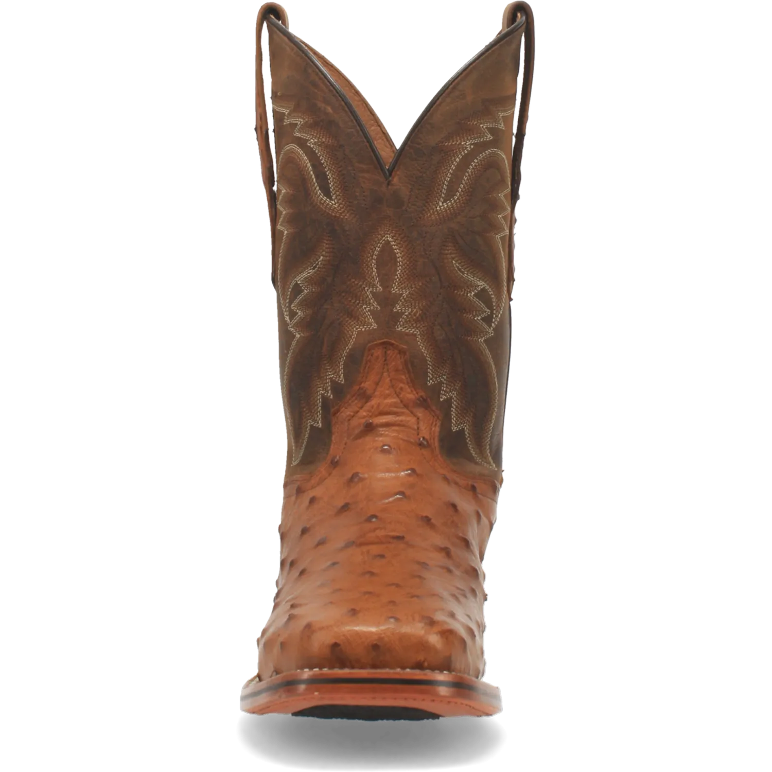 Dan Post Boots Boots Men's Alamosa Full Quill Ostrich Wide Square Toe Boots Bay Apache Color - Dan Post Boots