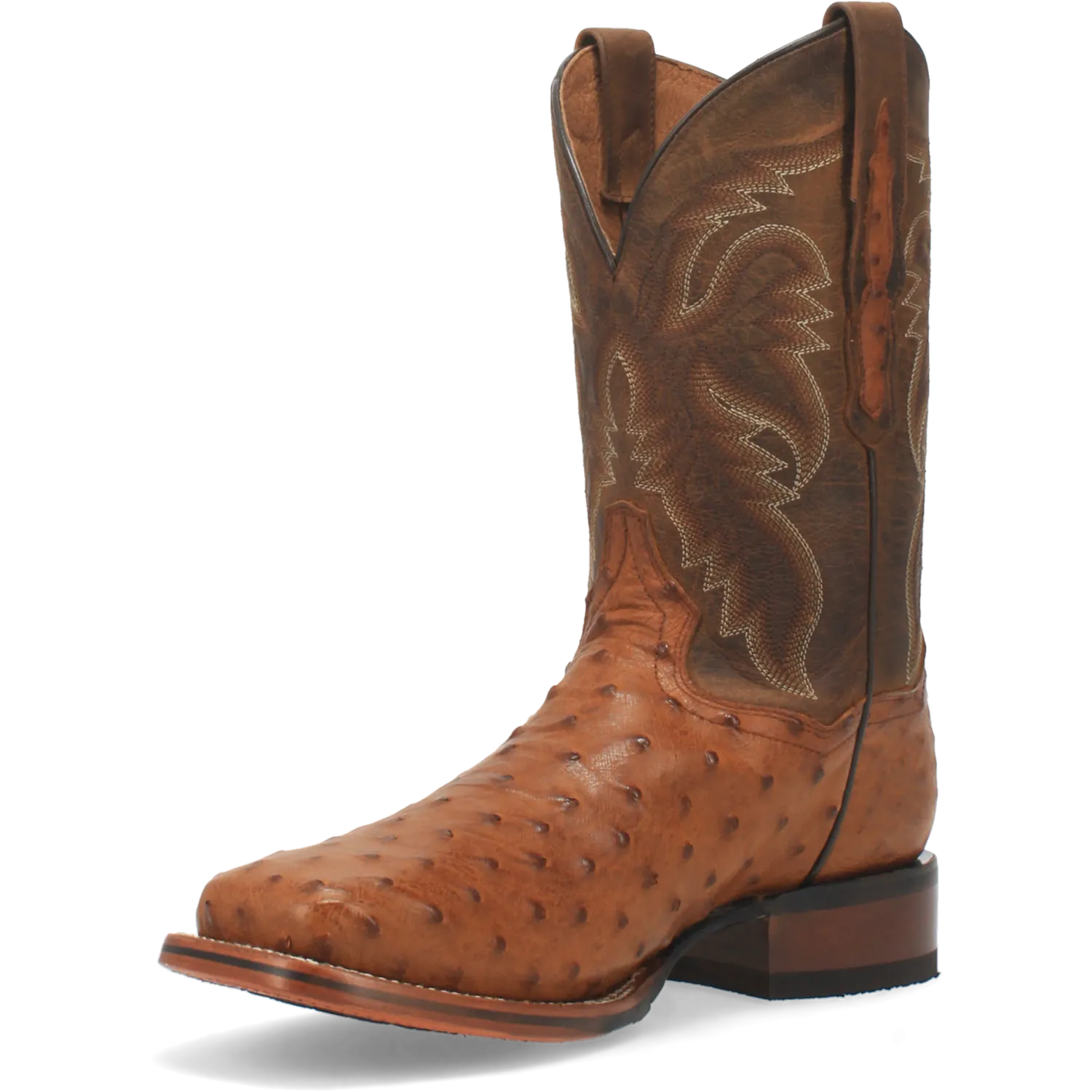 Dan Post Boots Boots Men's Alamosa Full Quill Ostrich Wide Square Toe Boots Bay Apache Color - Dan Post Boots