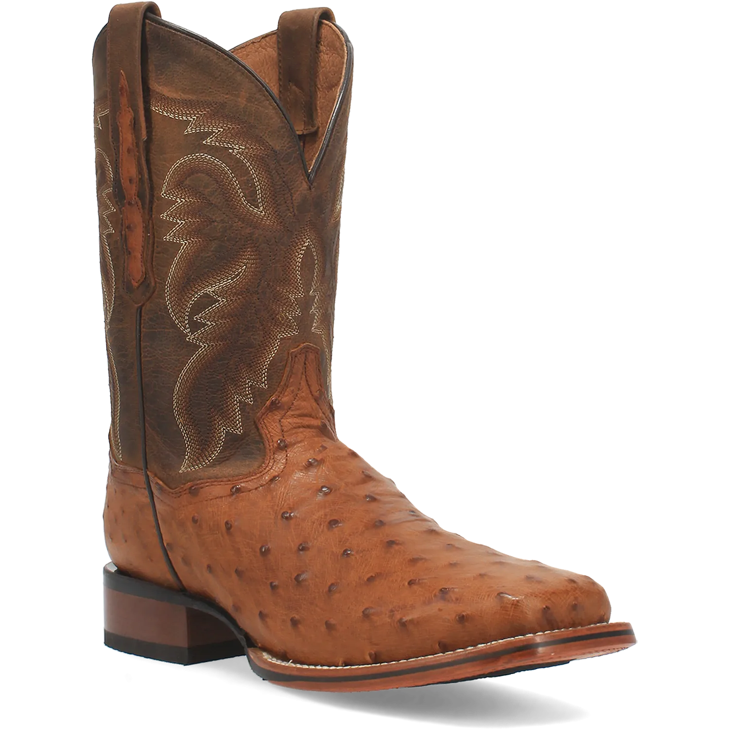 Dan Post Boots Boots Men's Alamosa Full Quill Ostrich Wide Square Toe Boots Bay Apache Color - Dan Post Boots