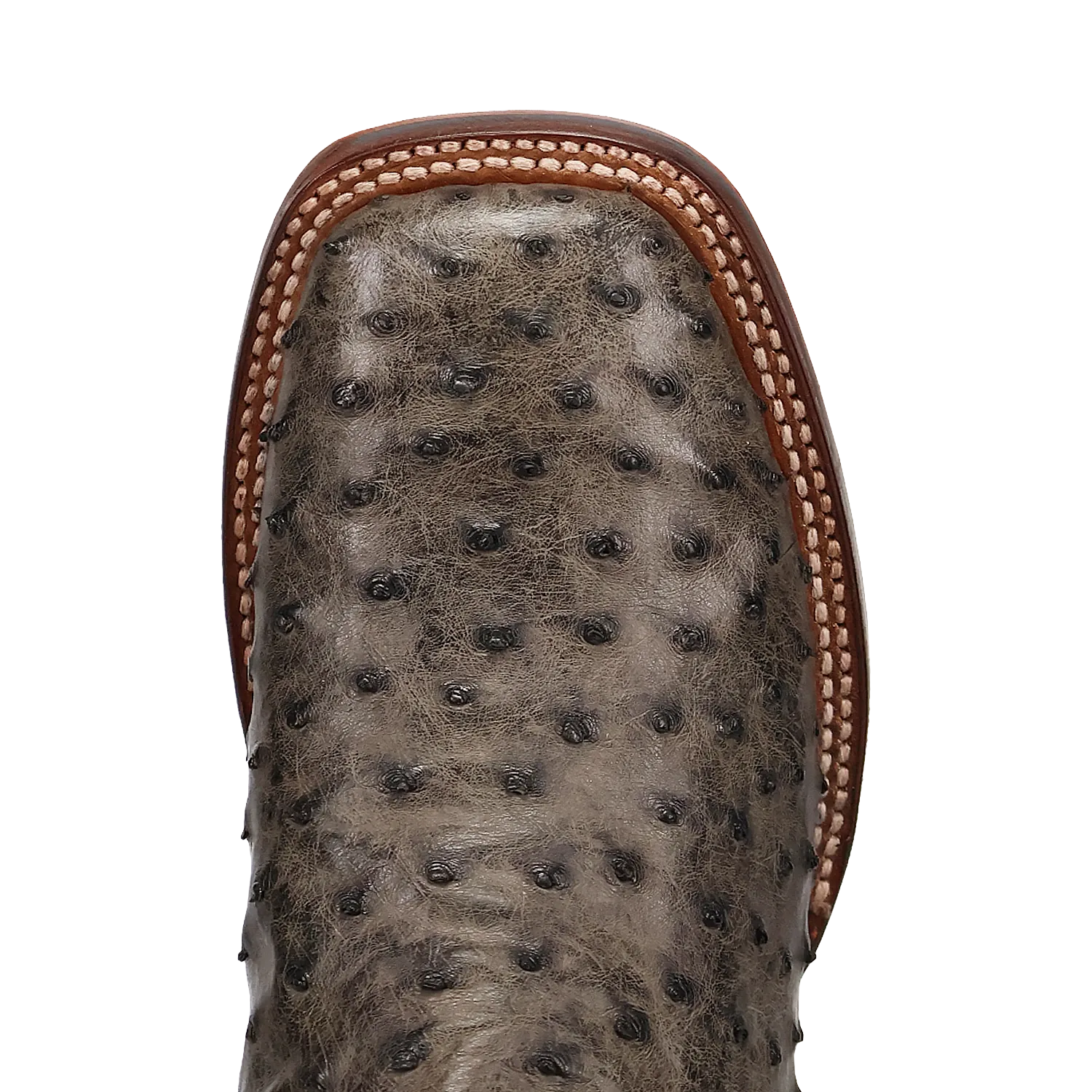 Dan Post Boots Boots Men's Alamosa Full Quill Ostrich Wide Square Toe Boots Grey Color - Dan Post Boots