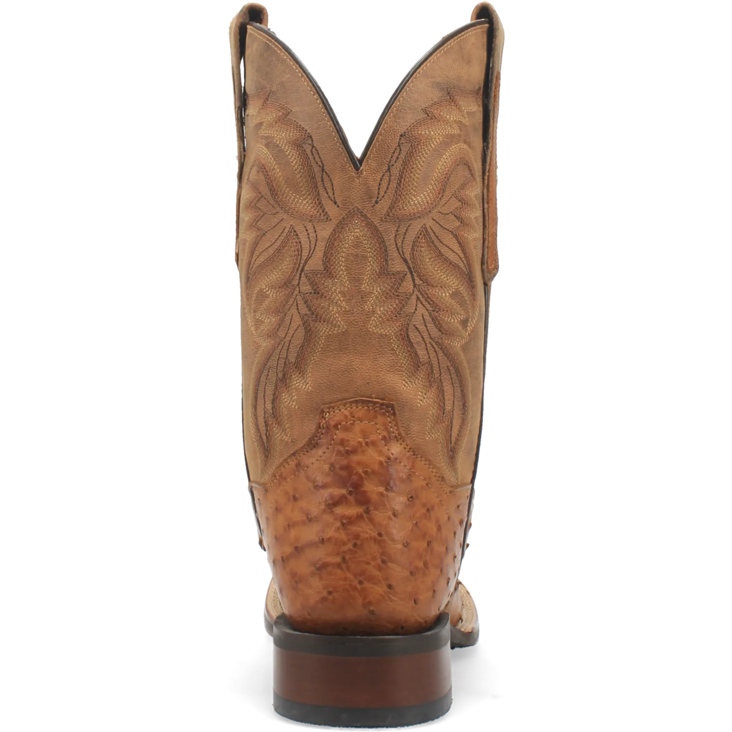 Dan Post Boots Boots Men's Alamosa Full Quill Ostrich Wide Square Toe Boots Saddle Tan Color - Dan Post Boots