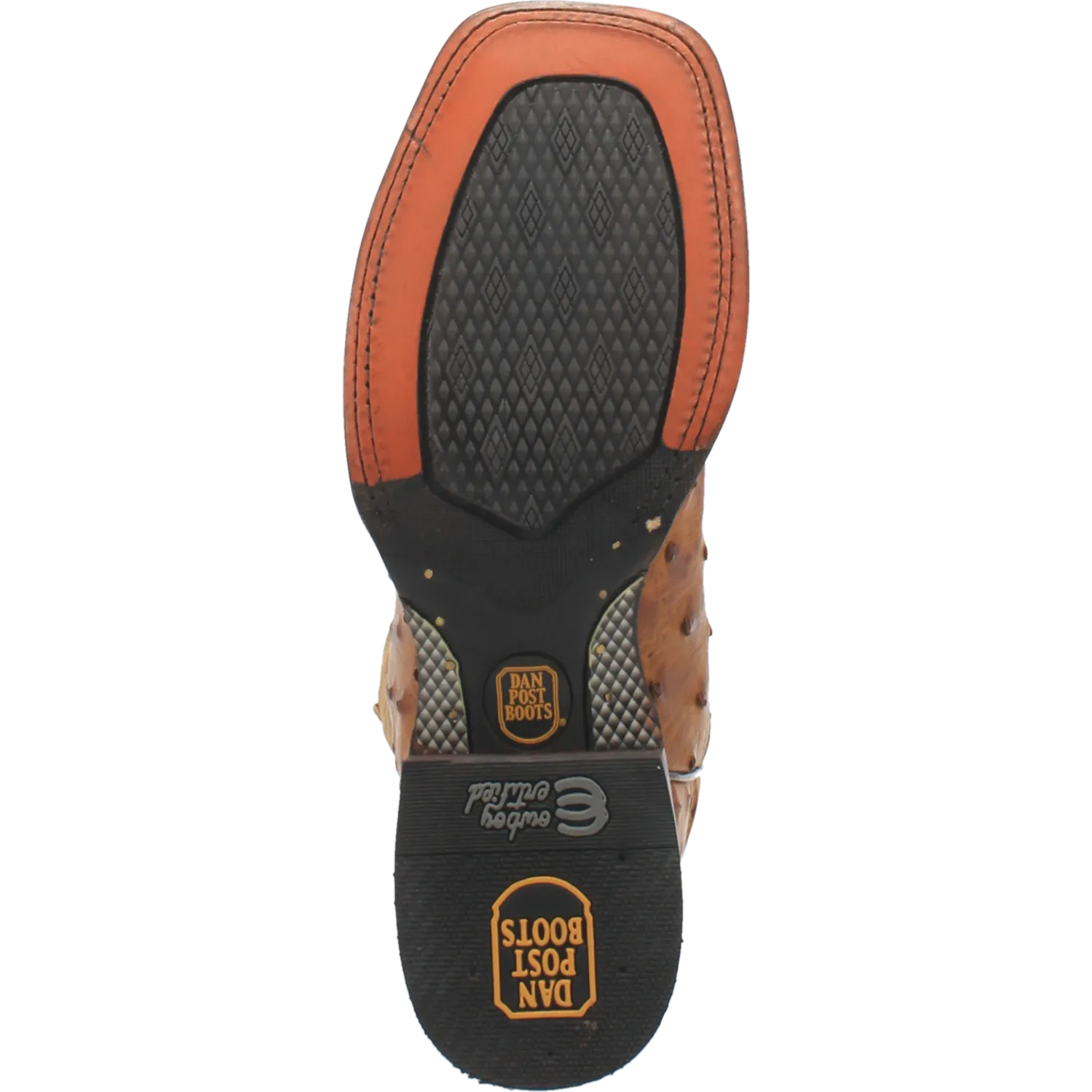 Dan Post Boots Boots Men's Alamosa Full Quill Ostrich Wide Square Toe Boots Saddle Tan Color - Dan Post Boots
