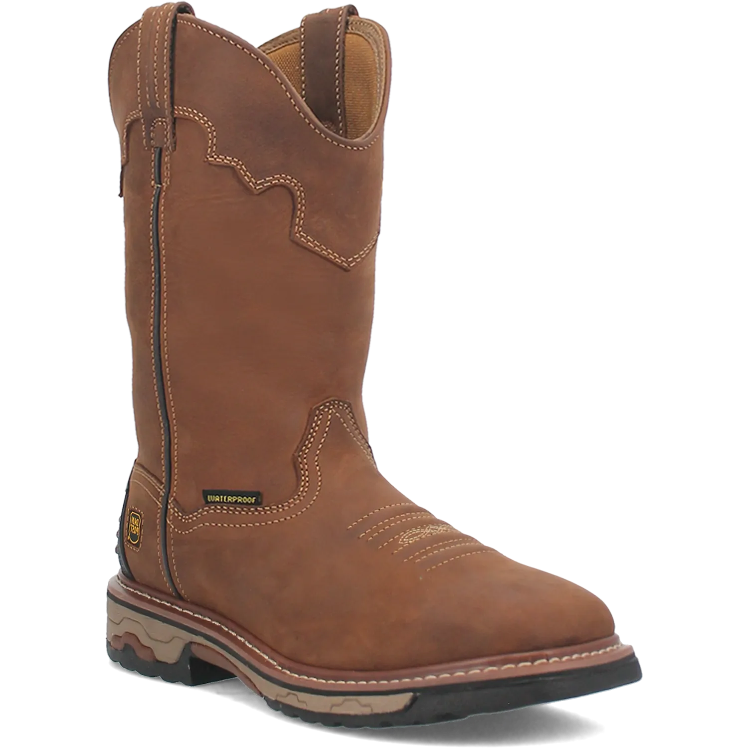 Dan Post Boots Boots Men's Blayde Waterproof Leather Wide Square Toe Work Boots Saddle Tan Color - Dan Post Boots