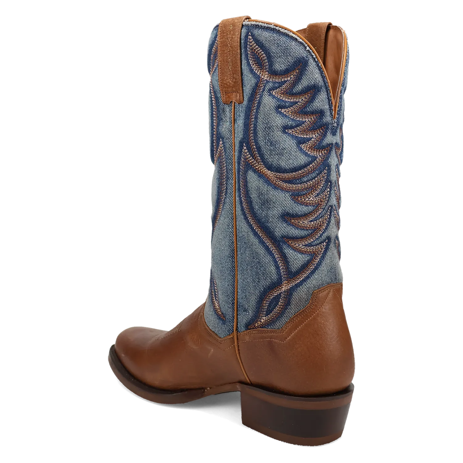 Dan Post Boots Boots Men's Bullock Leather Medium Round Toe Boots Tan/Denim Color - Dan Post Boots