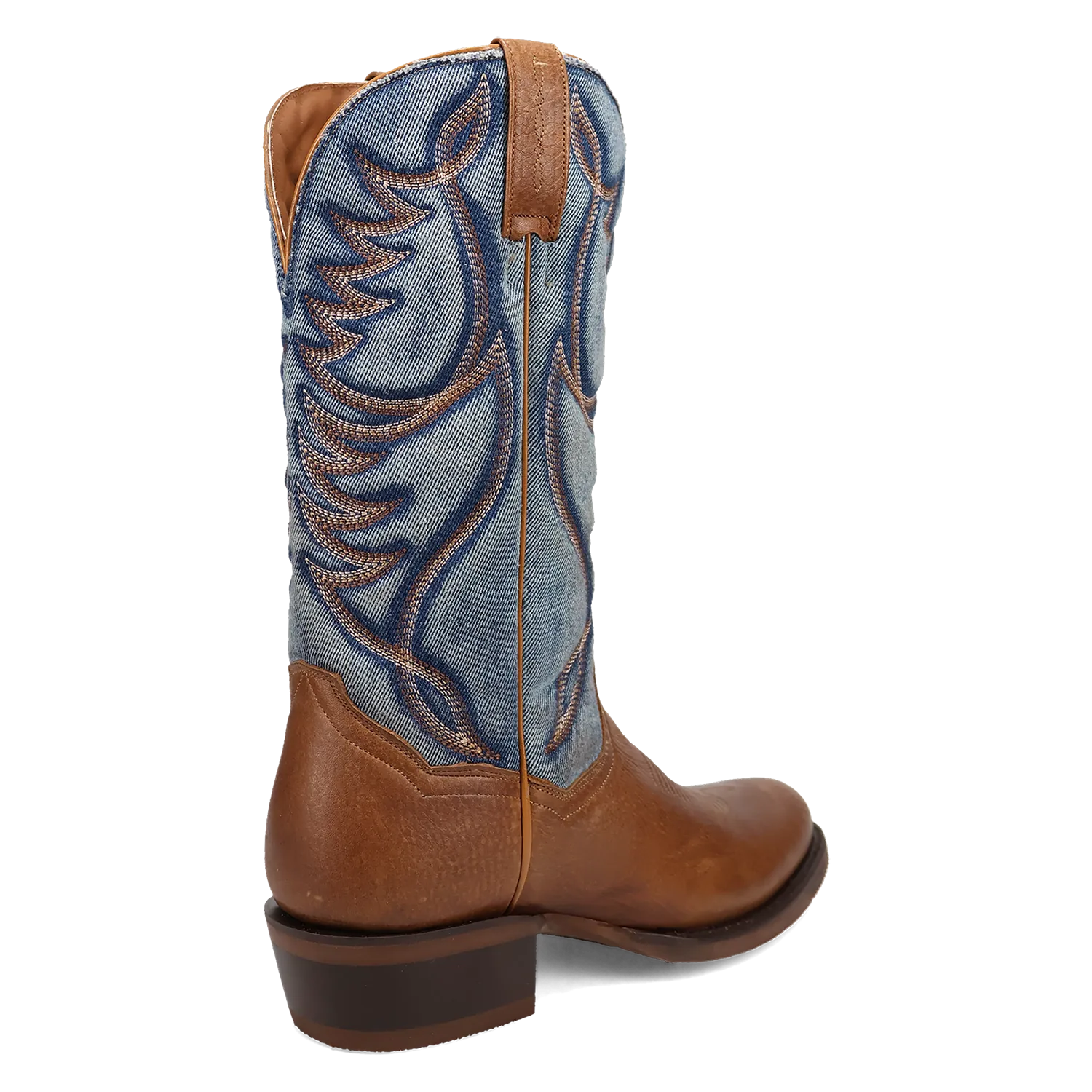 Dan Post Boots Boots Men's Bullock Leather Medium Round Toe Boots Tan/Denim Color - Dan Post Boots