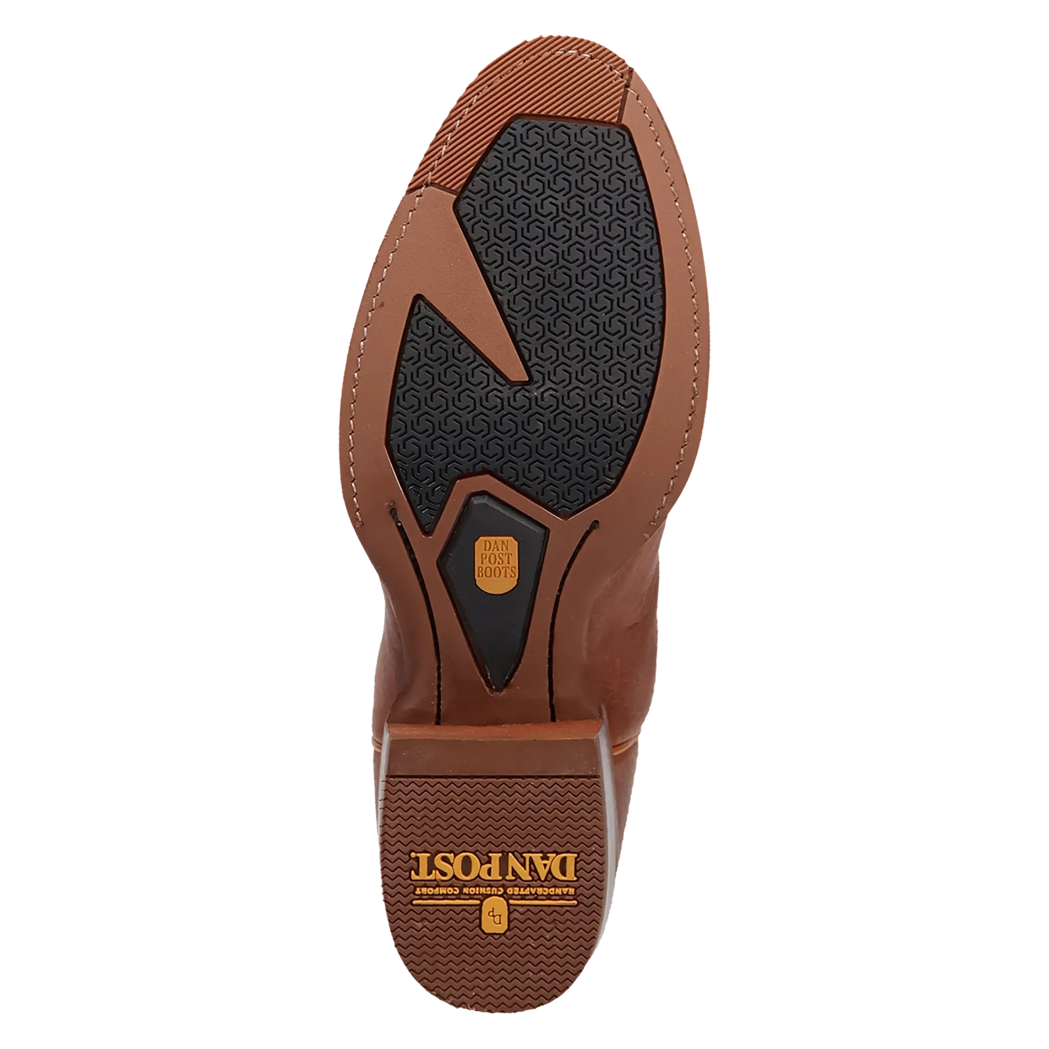 Dan Post Boots Boots Men's Bullock Leather Medium Round Toe Boots Tan/Denim Color - Dan Post Boots