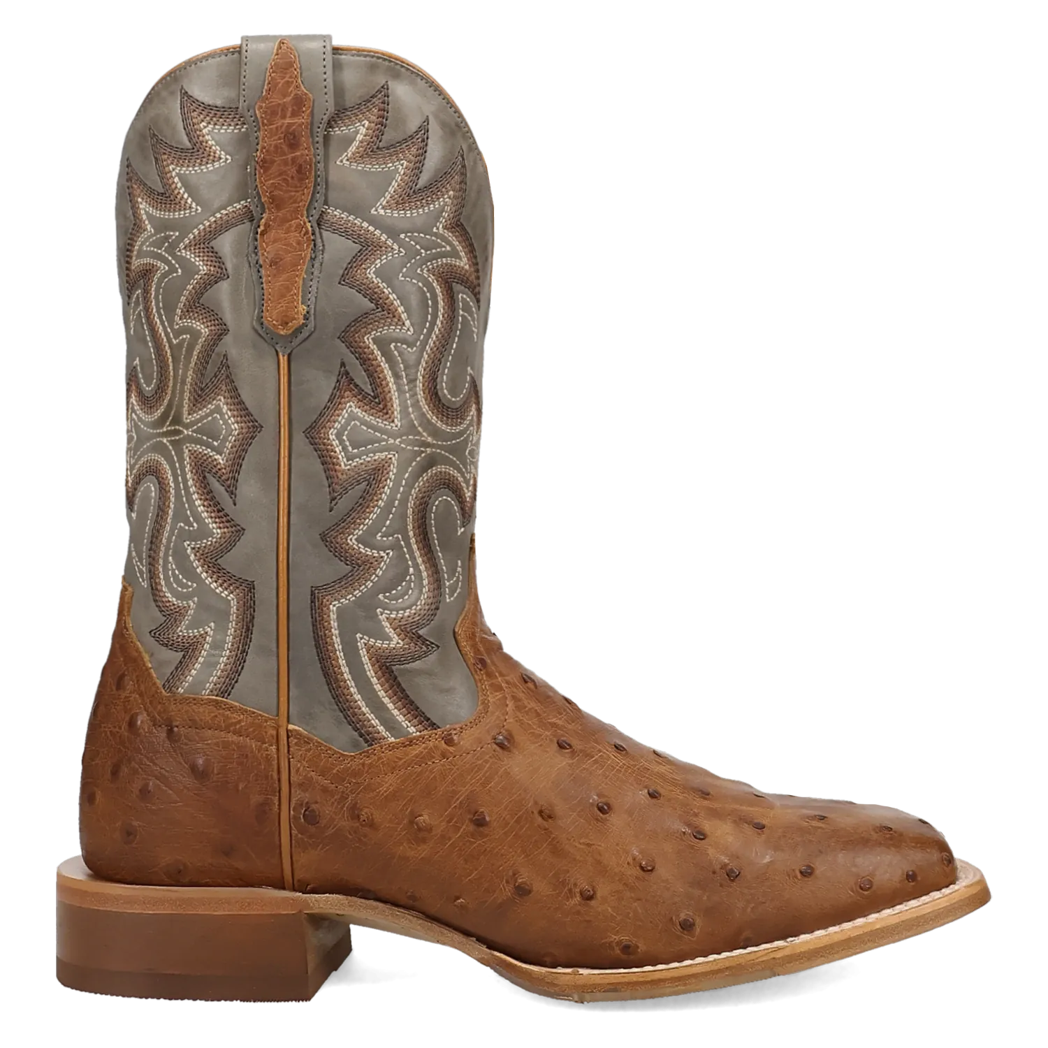 Dan Post Boots Boots Men's Drayden Full Quill Ostrich Wide Square Toe Boots Tan Color - Dan Post Boots