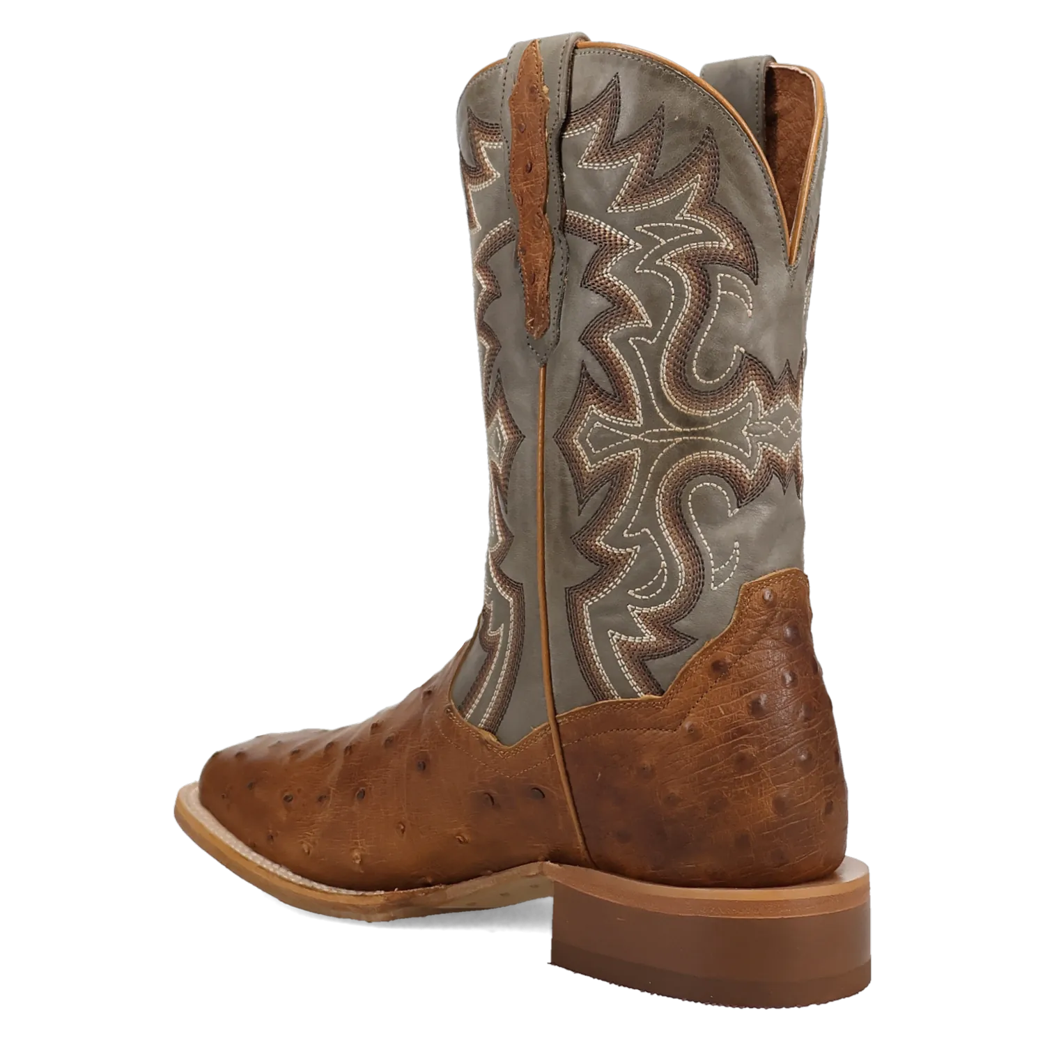 Dan Post Boots Boots Men's Drayden Full Quill Ostrich Wide Square Toe Boots Tan Color - Dan Post Boots