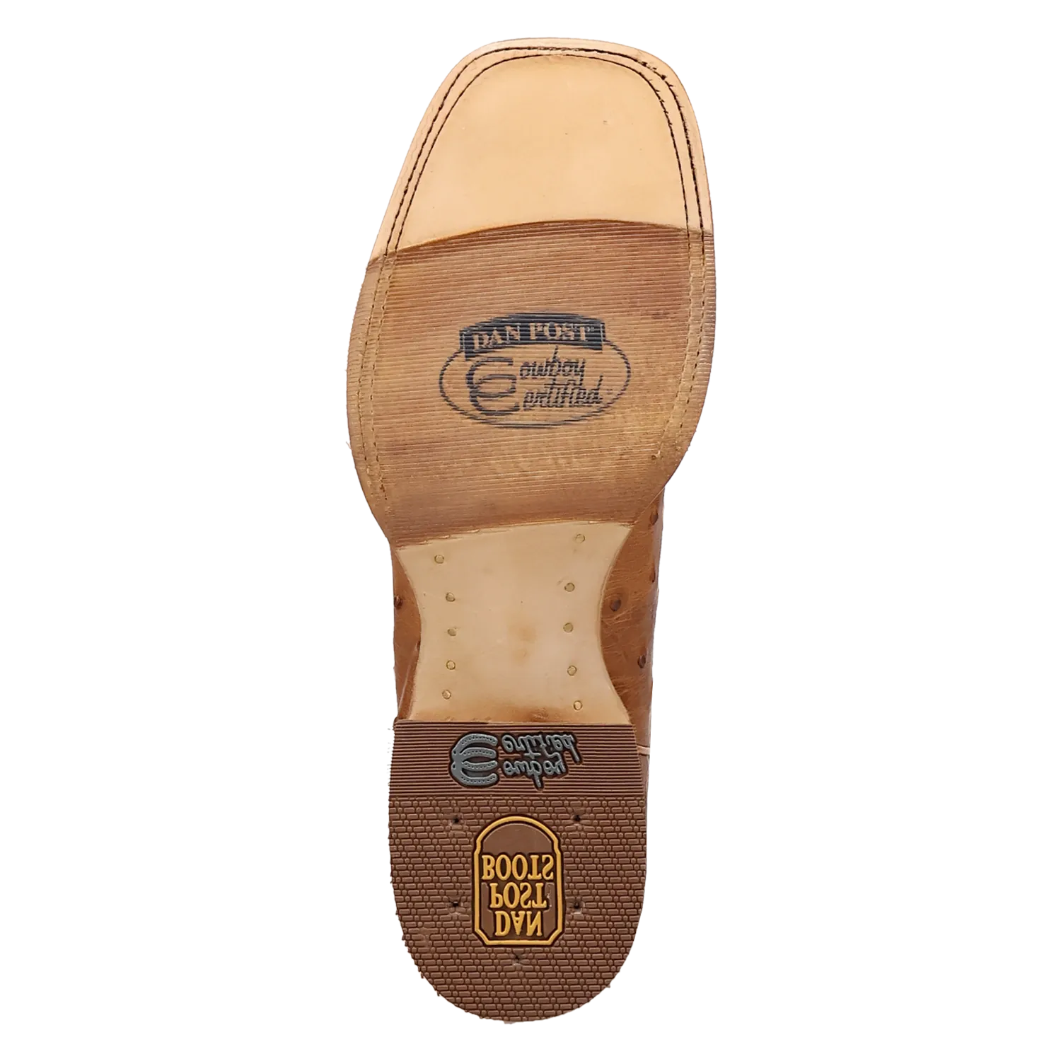 Dan Post Boots Boots Men's Drayden Full Quill Ostrich Wide Square Toe Boots Tan Color - Dan Post Boots