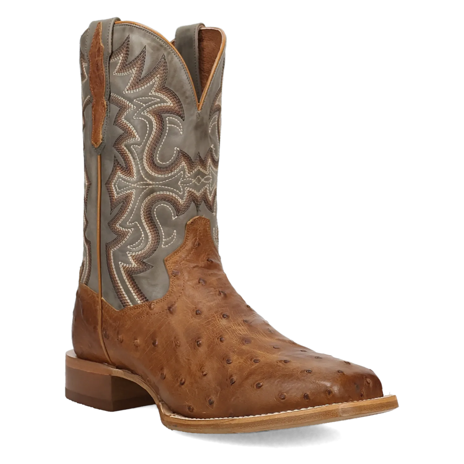 Dan Post Boots Boots Men's Drayden Full Quill Ostrich Wide Square Toe Boots Tan Color - Dan Post Boots
