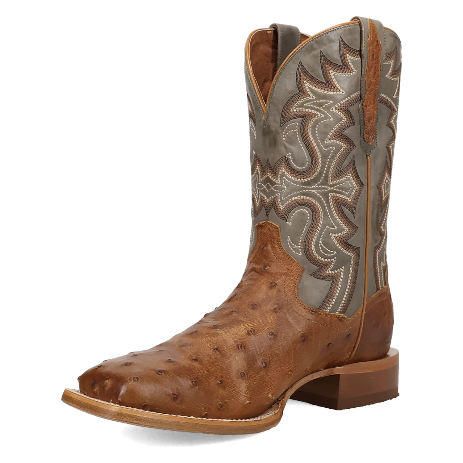 Dan Post Boots Boots Men's Drayden Full Quill Ostrich Wide Square Toe Boots Tan Color - Dan Post Boots