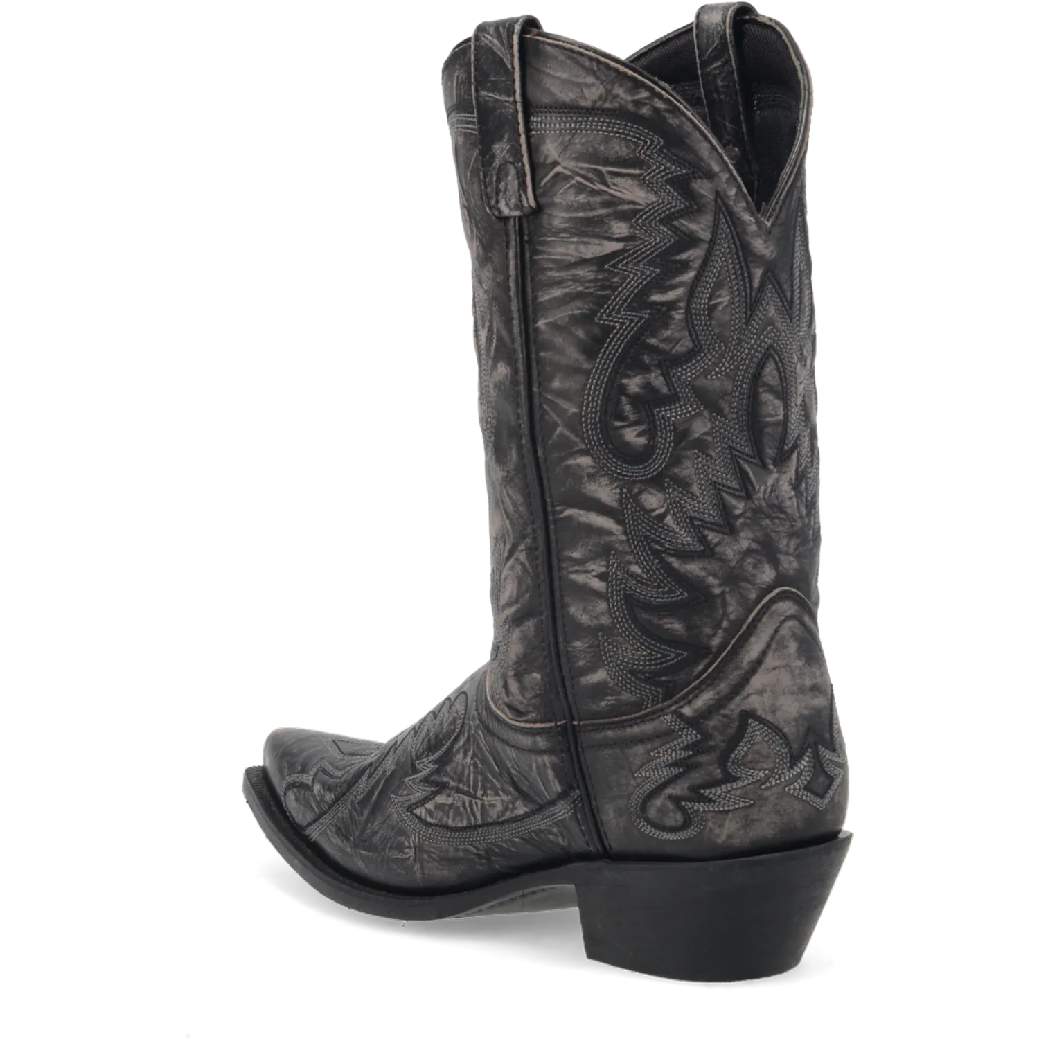 Dan Post Boots Boots Men's Garret Leather Snip Toe Boots Black Distress Color - Laredo Boots