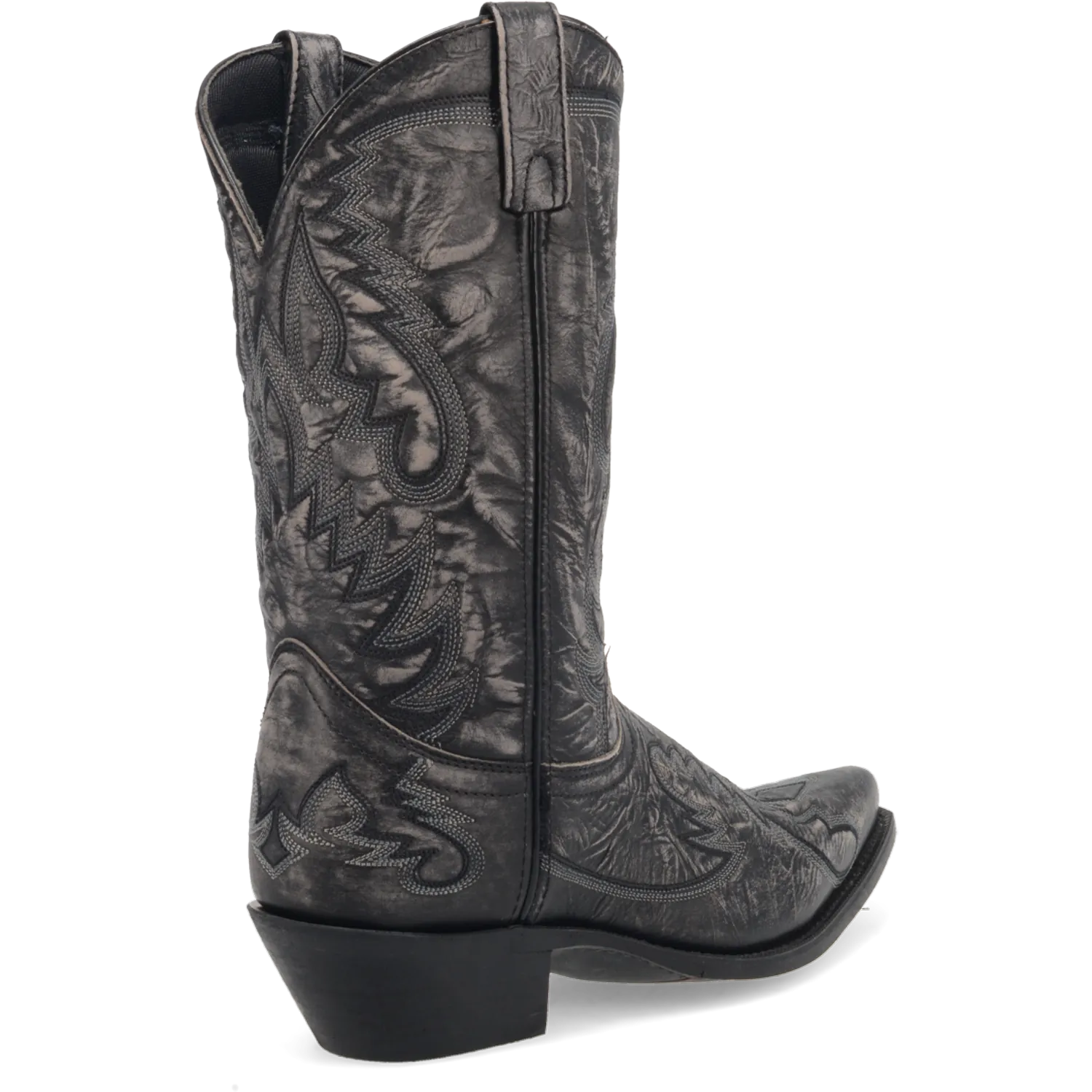 Dan Post Boots Boots Men's Garret Leather Snip Toe Boots Black Distress Color - Laredo Boots