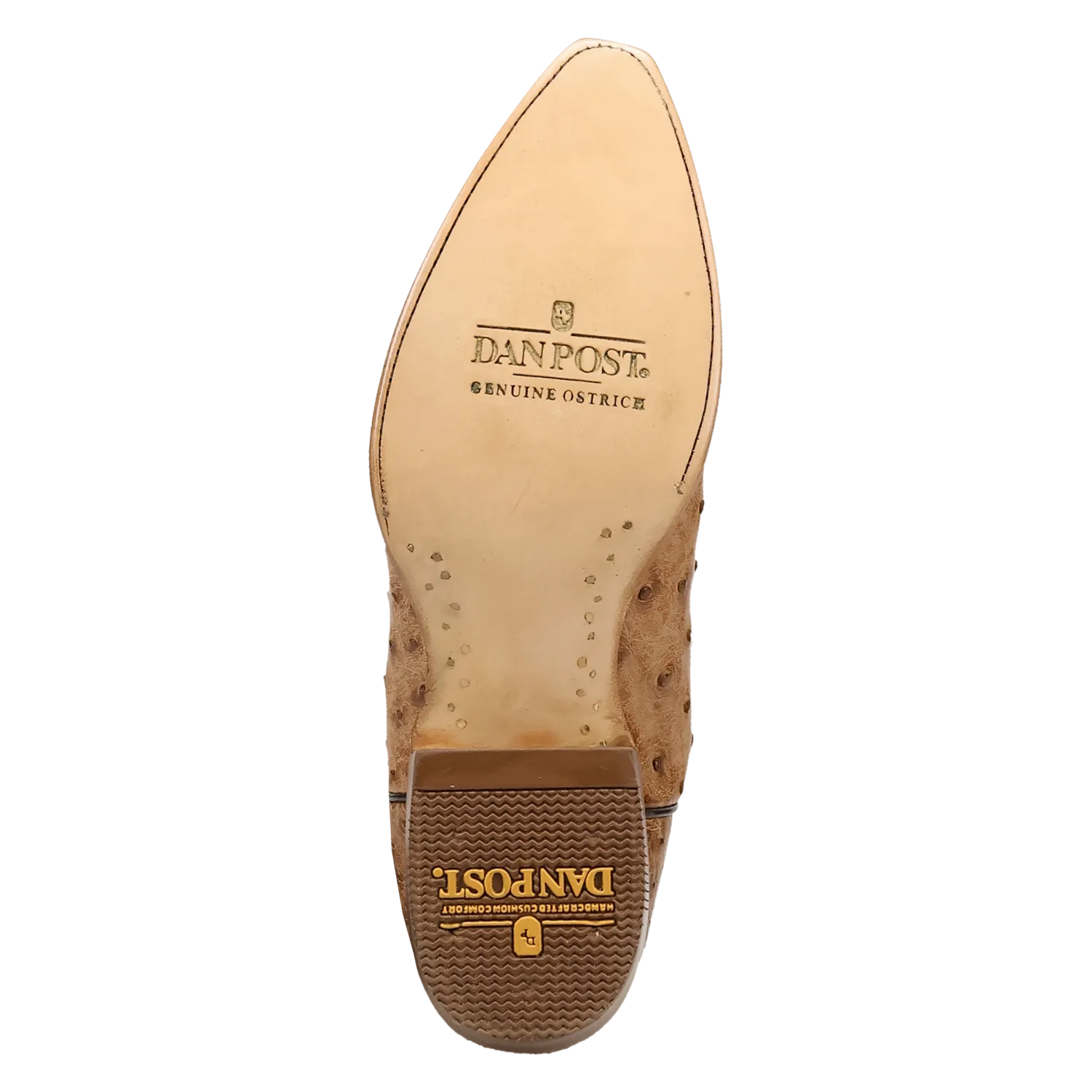 Dan Post Boots Boots Men's Grit Genuine Full Quill Ostrich Snip Toe Boots Tan Color - Dan Post Boots