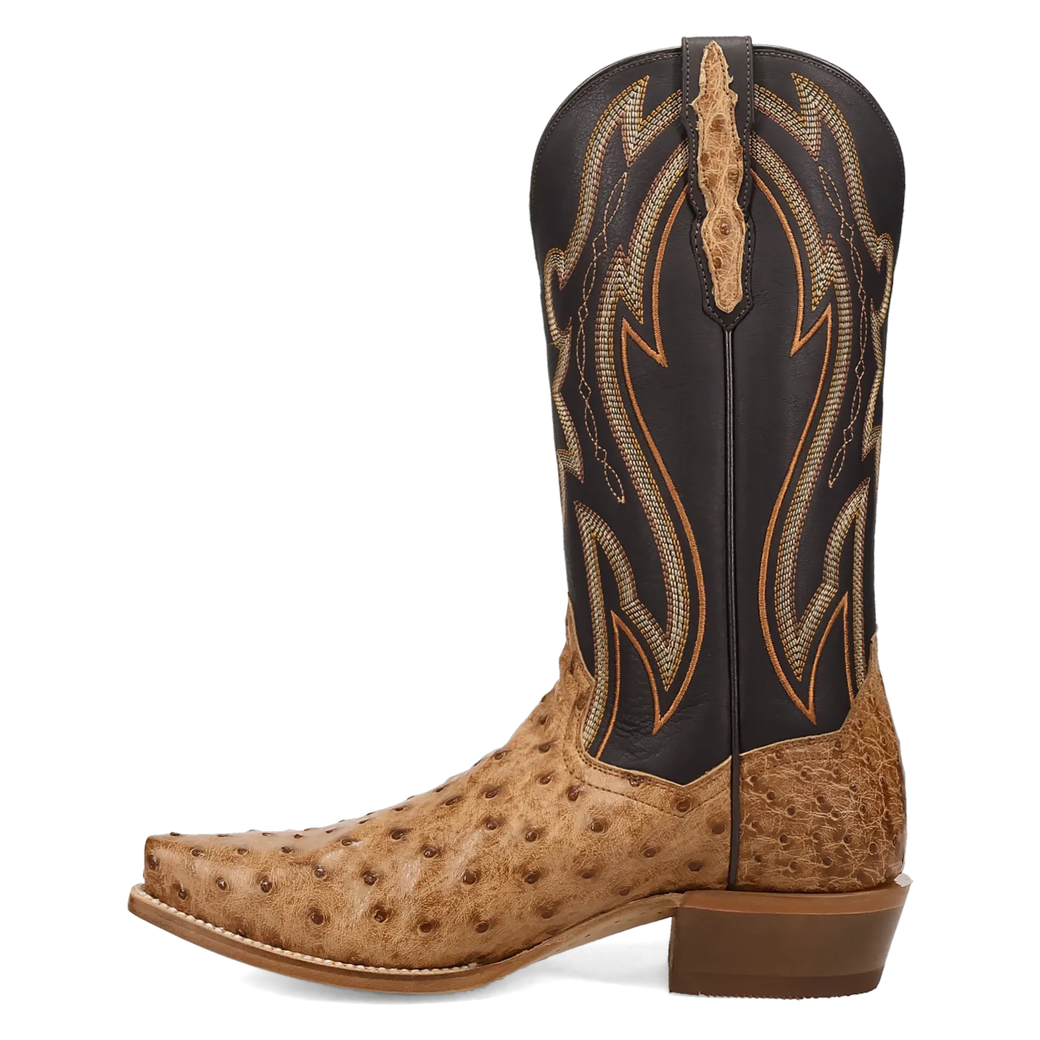 Dan Post Boots Boots Men's Grit Genuine Full Quill Ostrich Snip Toe Boots Tan Color - Dan Post Boots