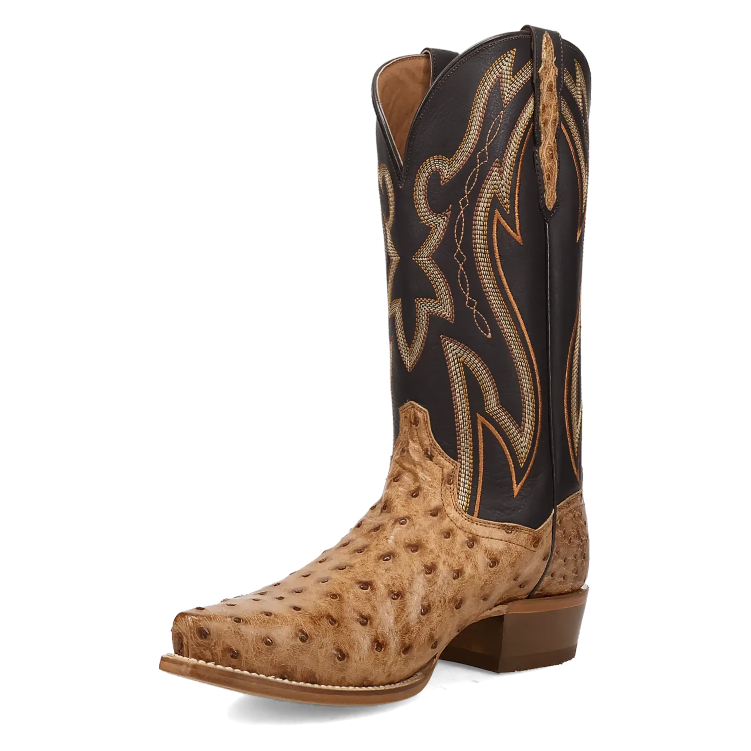 Dan Post Boots Boots Men's Grit Genuine Full Quill Ostrich Snip Toe Boots Tan Color - Dan Post Boots