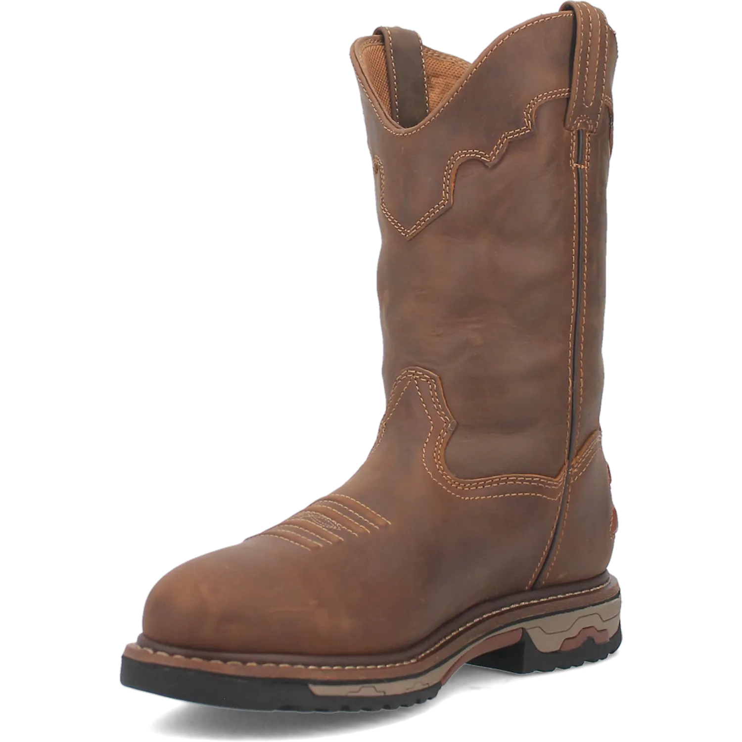 Dan Post Boots Boots Men's Journeyman Leather Composite Wide Round Toe Work Boots Saddle Color - Dan Post Boots