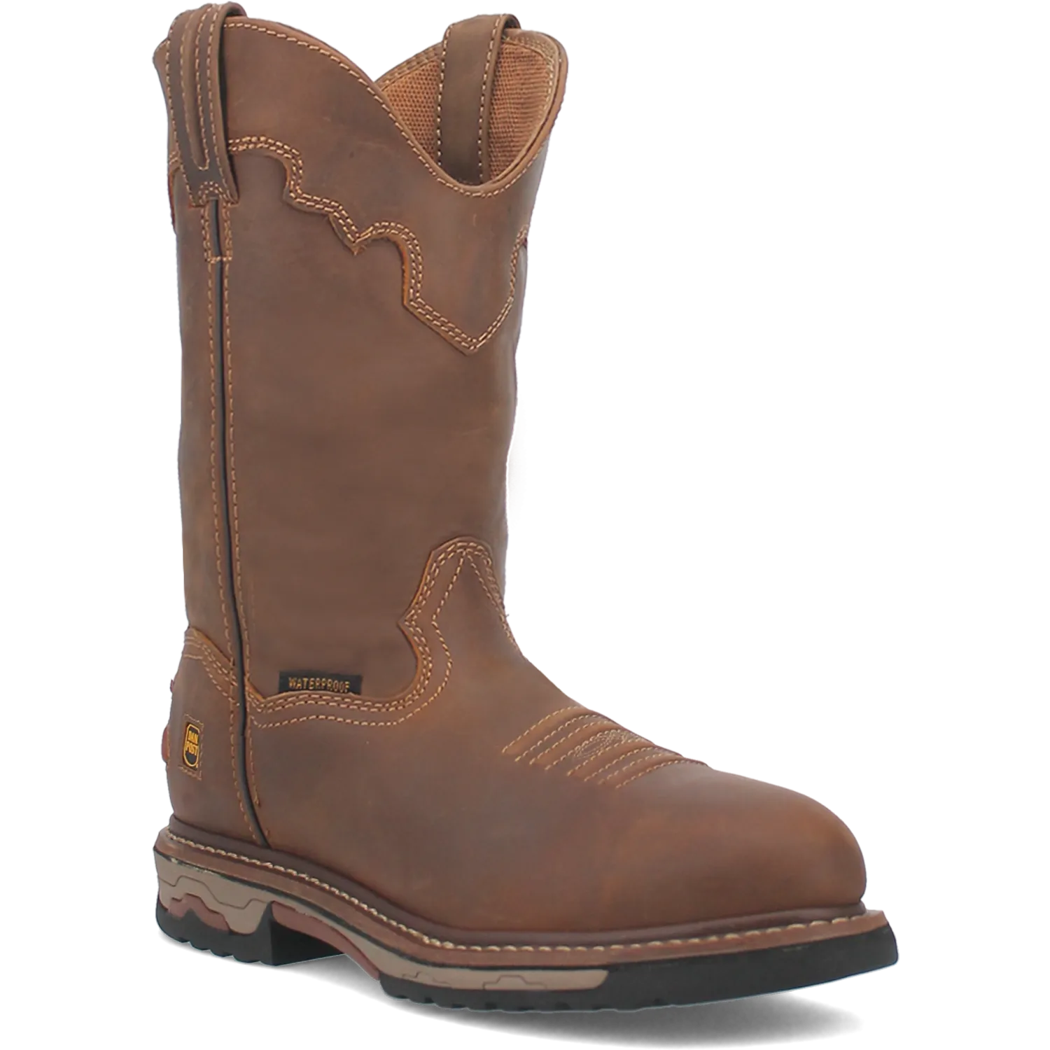 Dan Post Boots Boots Men's Journeyman Leather Composite Wide Round Toe Work Boots Saddle Color - Dan Post Boots
