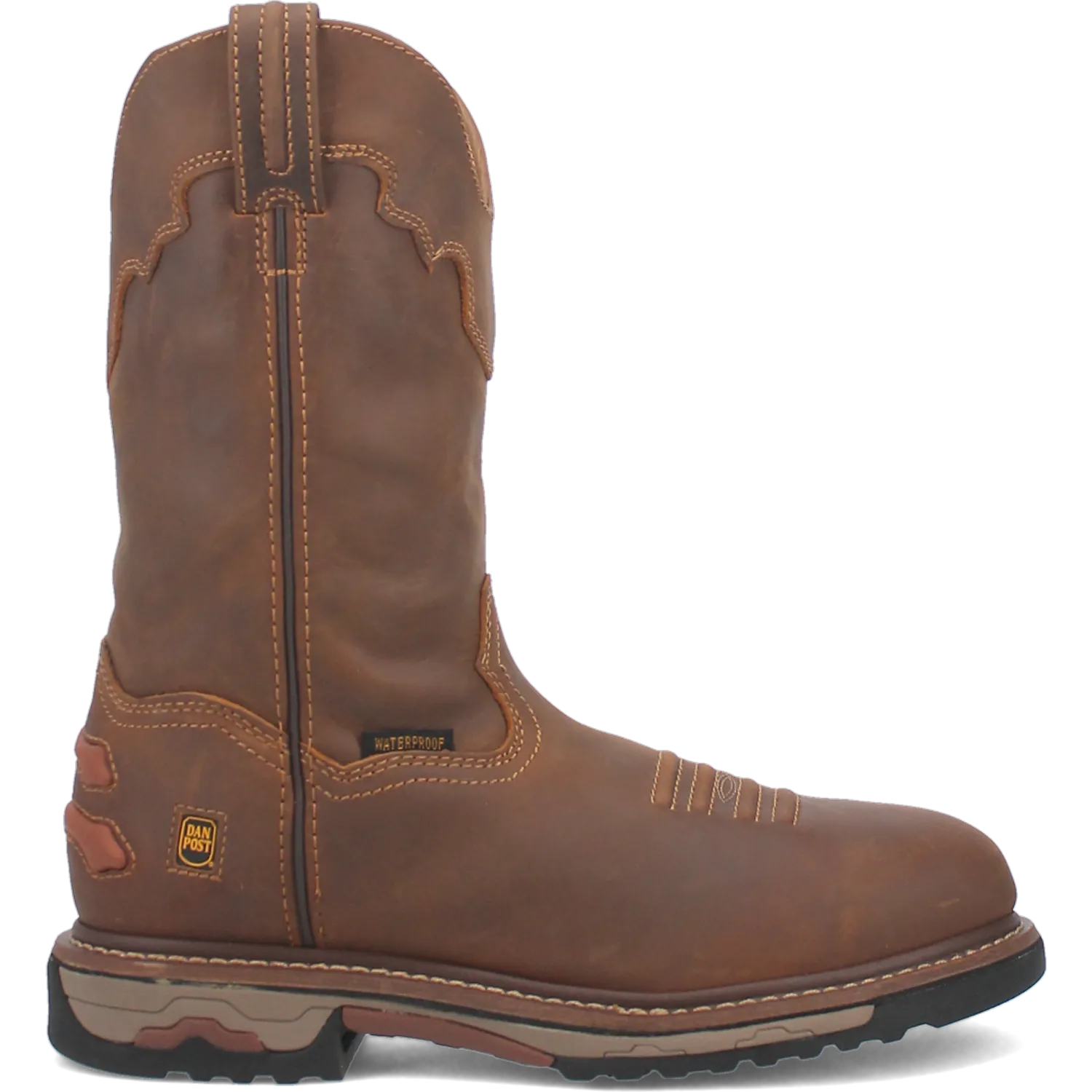 Dan Post Boots Boots Men's Journeyman Leather Wide Round Toe Work Boots Saddle Color - Dan Post Boots