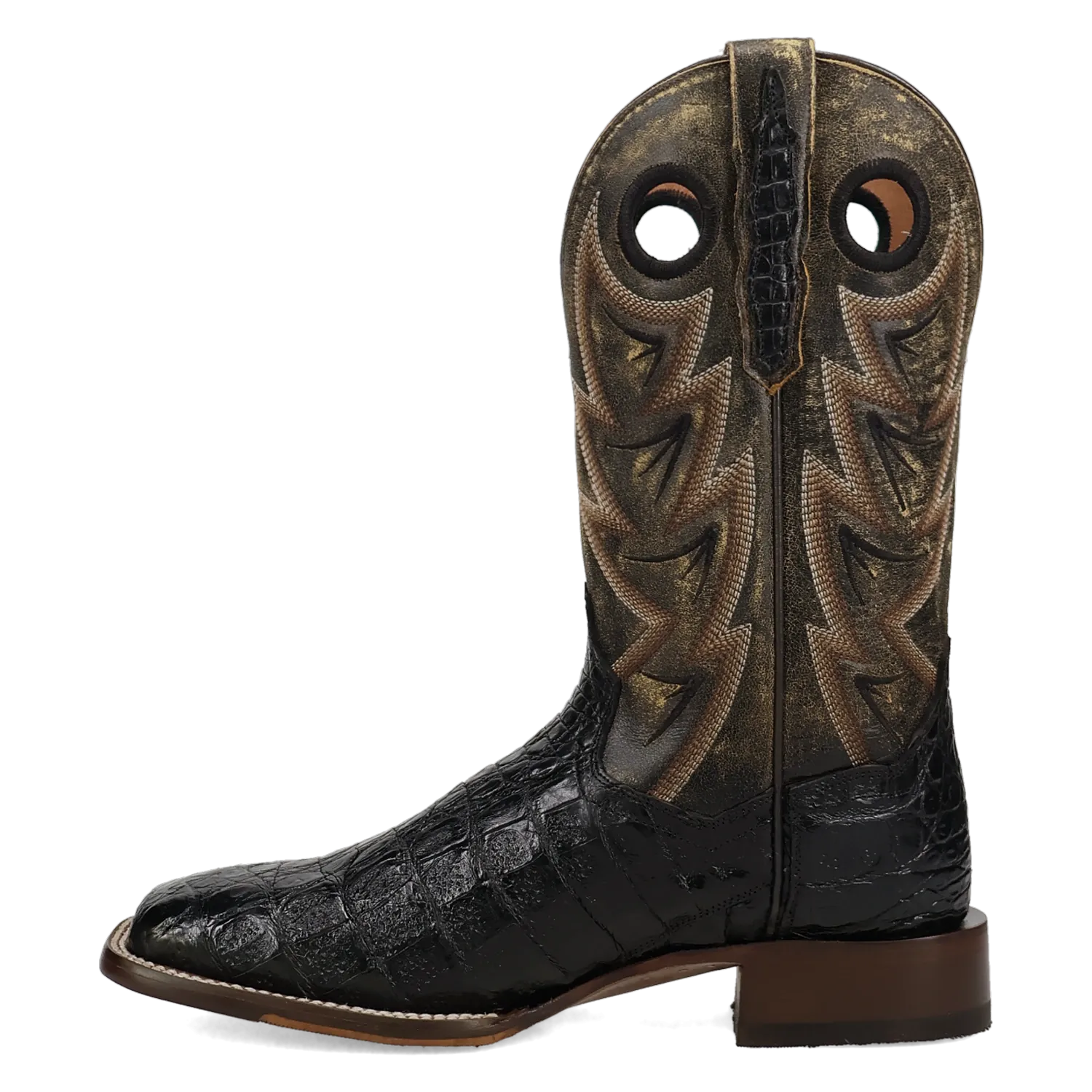 Dan Post Boots Boots Men's Marsh Caiman Wide Square Toe Boots Black Color - Dan Post Boots