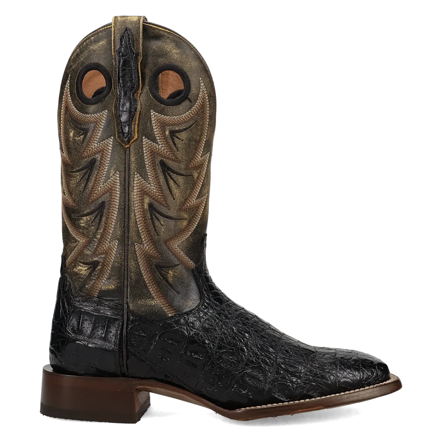 Dan Post Boots Boots Men's Marsh Caiman Wide Square Toe Boots Black Color - Dan Post Boots