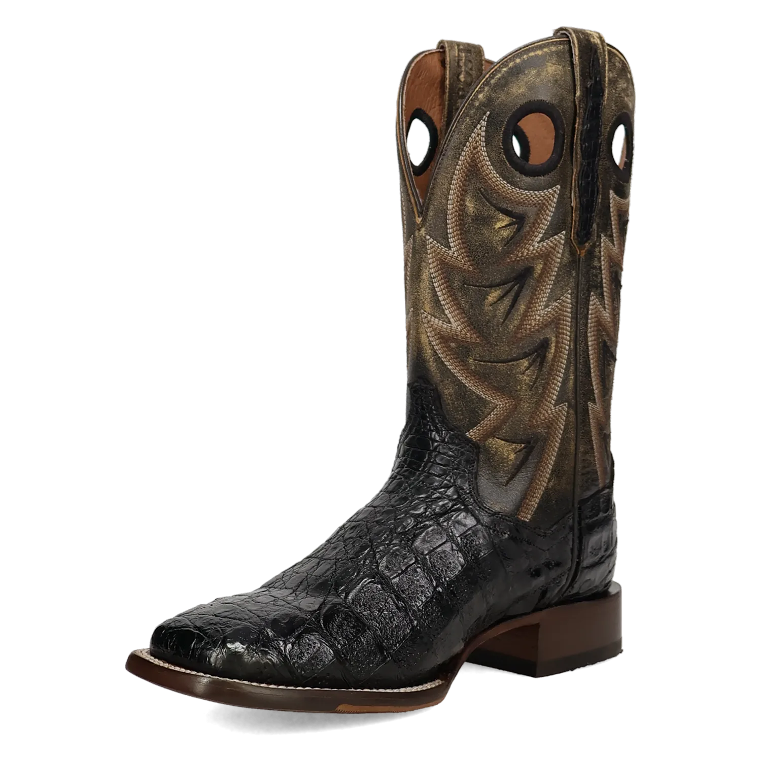 Dan Post Boots Boots Men's Marsh Caiman Wide Square Toe Boots Black Color - Dan Post Boots