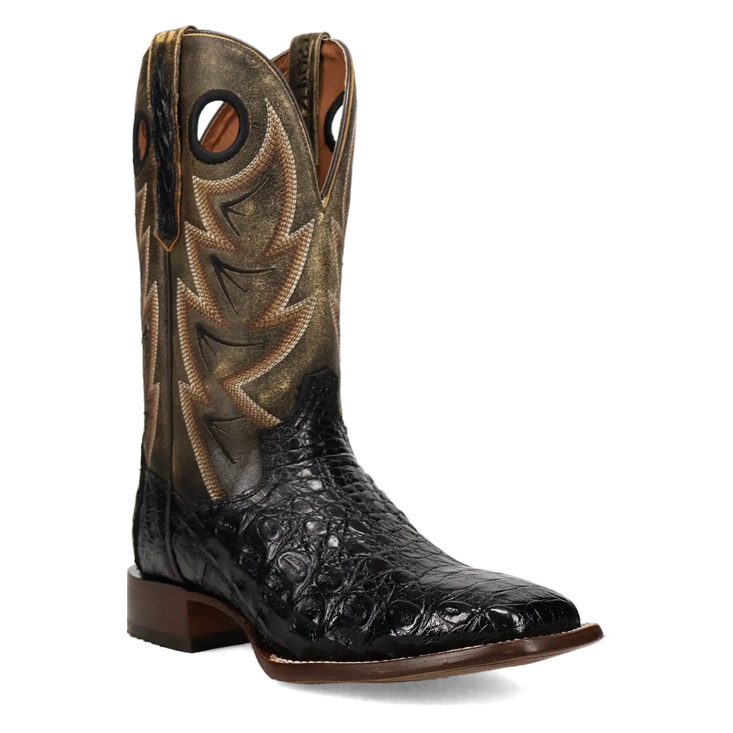 Dan Post Boots Boots Men's Marsh Caiman Wide Square Toe Boots Black Color - Dan Post Boots