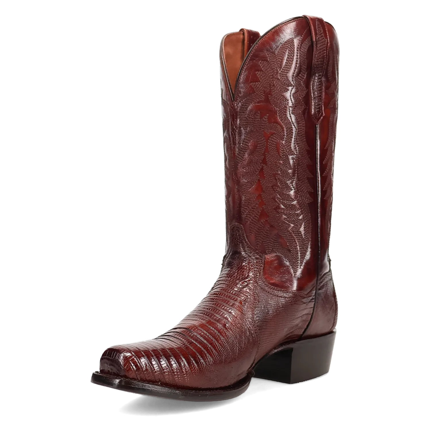 Dan Post Boots Boots Men's Ringold Lizard Snip Toe Boots Antique Tan Color - Dan Post Boots