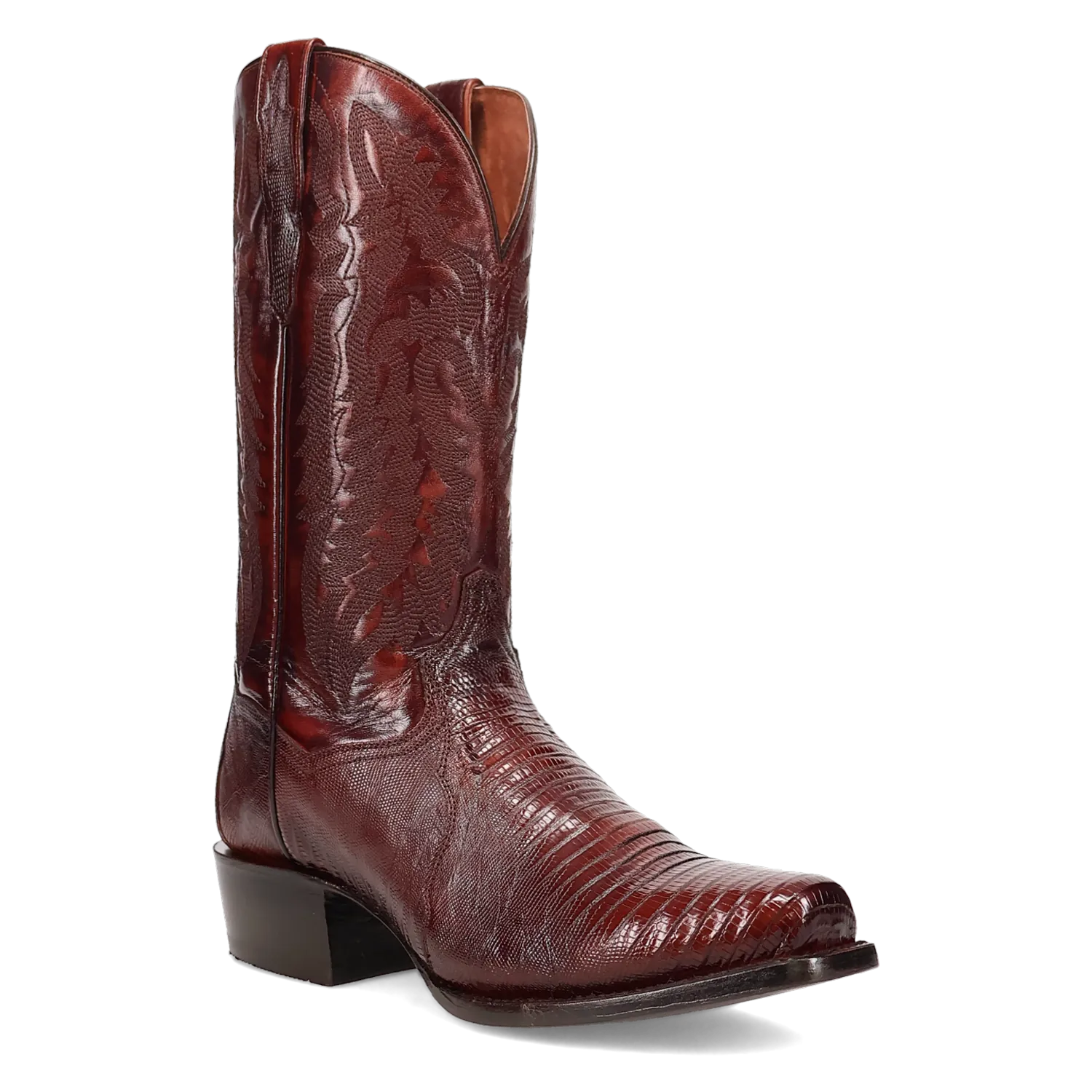 Dan Post Boots Boots Men's Ringold Lizard Snip Toe Boots Antique Tan Color - Dan Post Boots