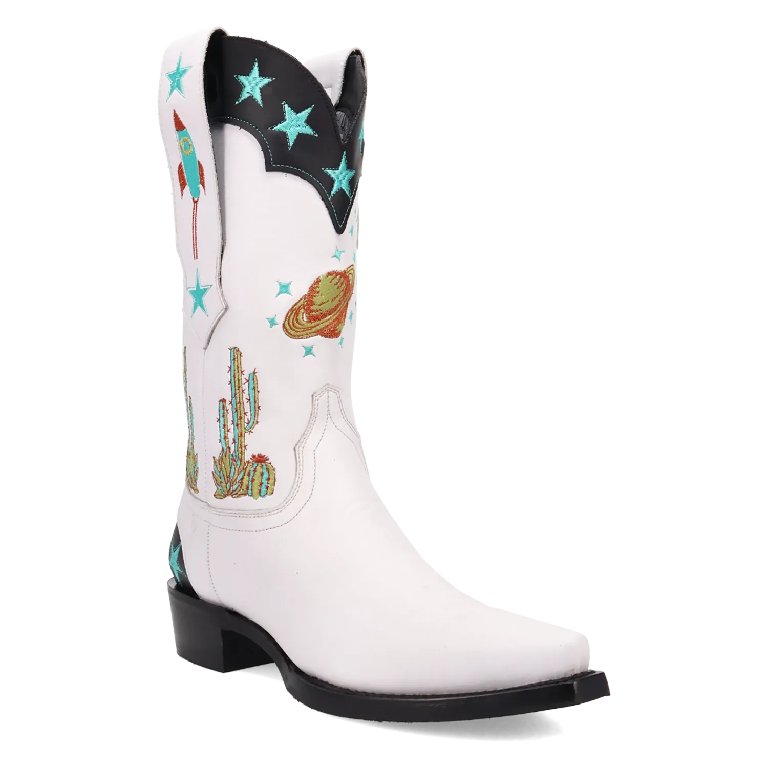 Dan Post Boots Boots Men's Space Cowboy Leather Snip Toe Boots White Color - Dingo