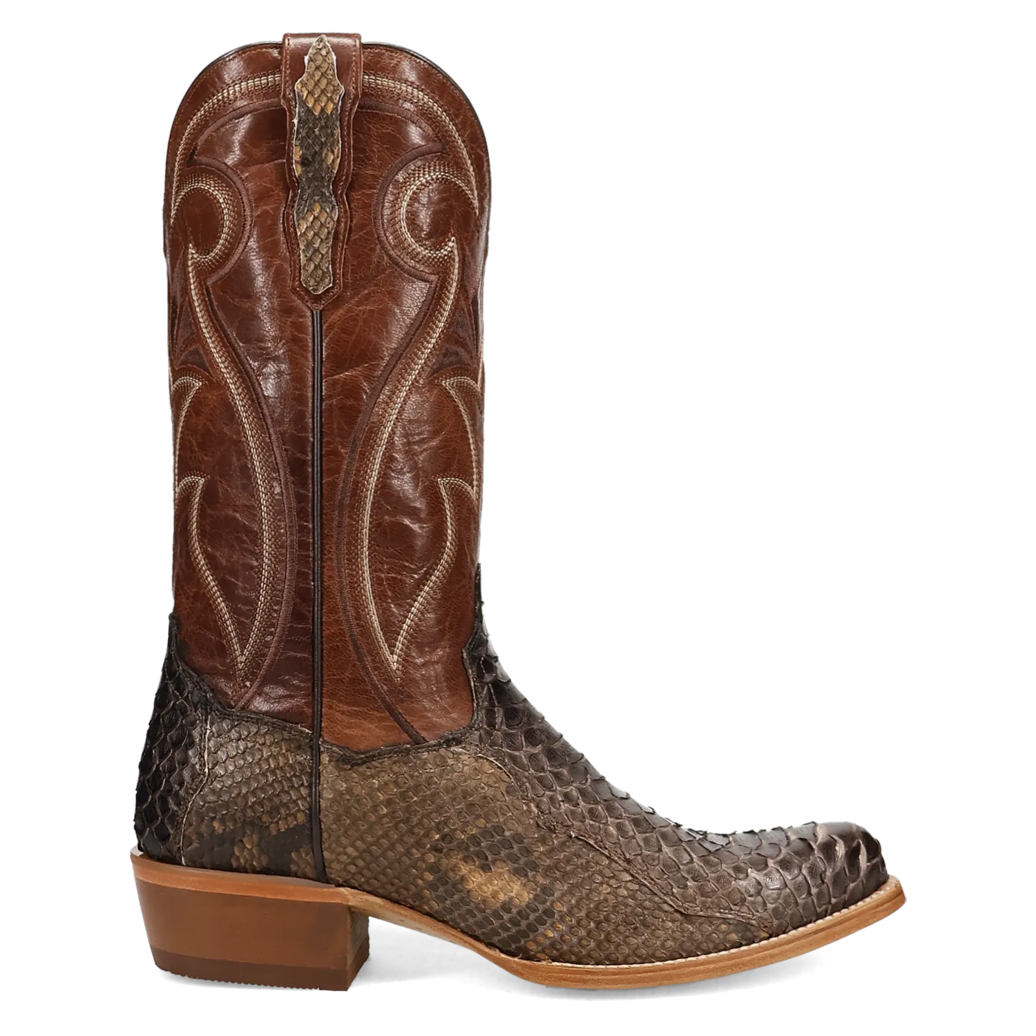 Dan Post Boots Boots Men's Stryke Back Cut Genuine Python J Toe Boots Bay Apache Color - Dan Post Boots