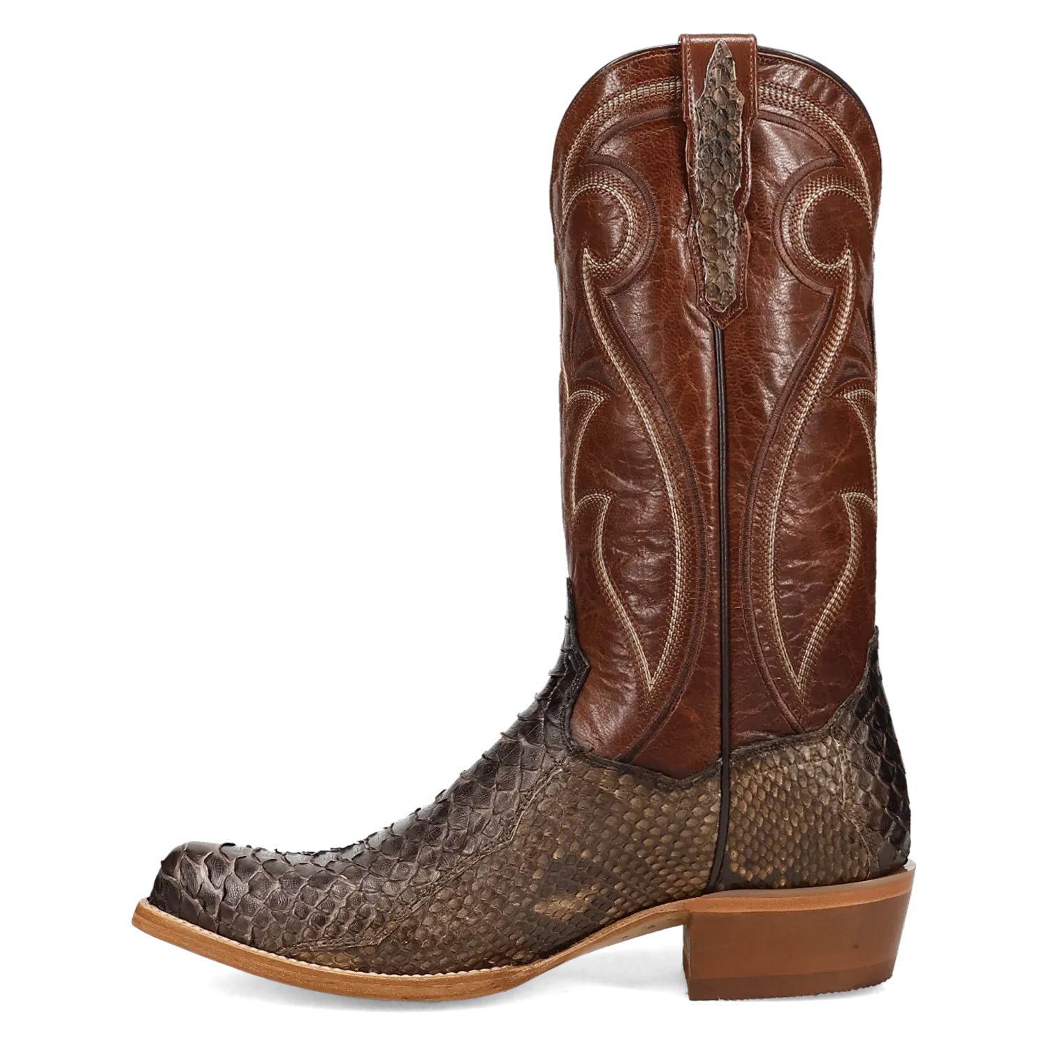 Dan Post Boots Boots Men's Stryke Back Cut Genuine Python J Toe Boots Bay Apache Color - Dan Post Boots