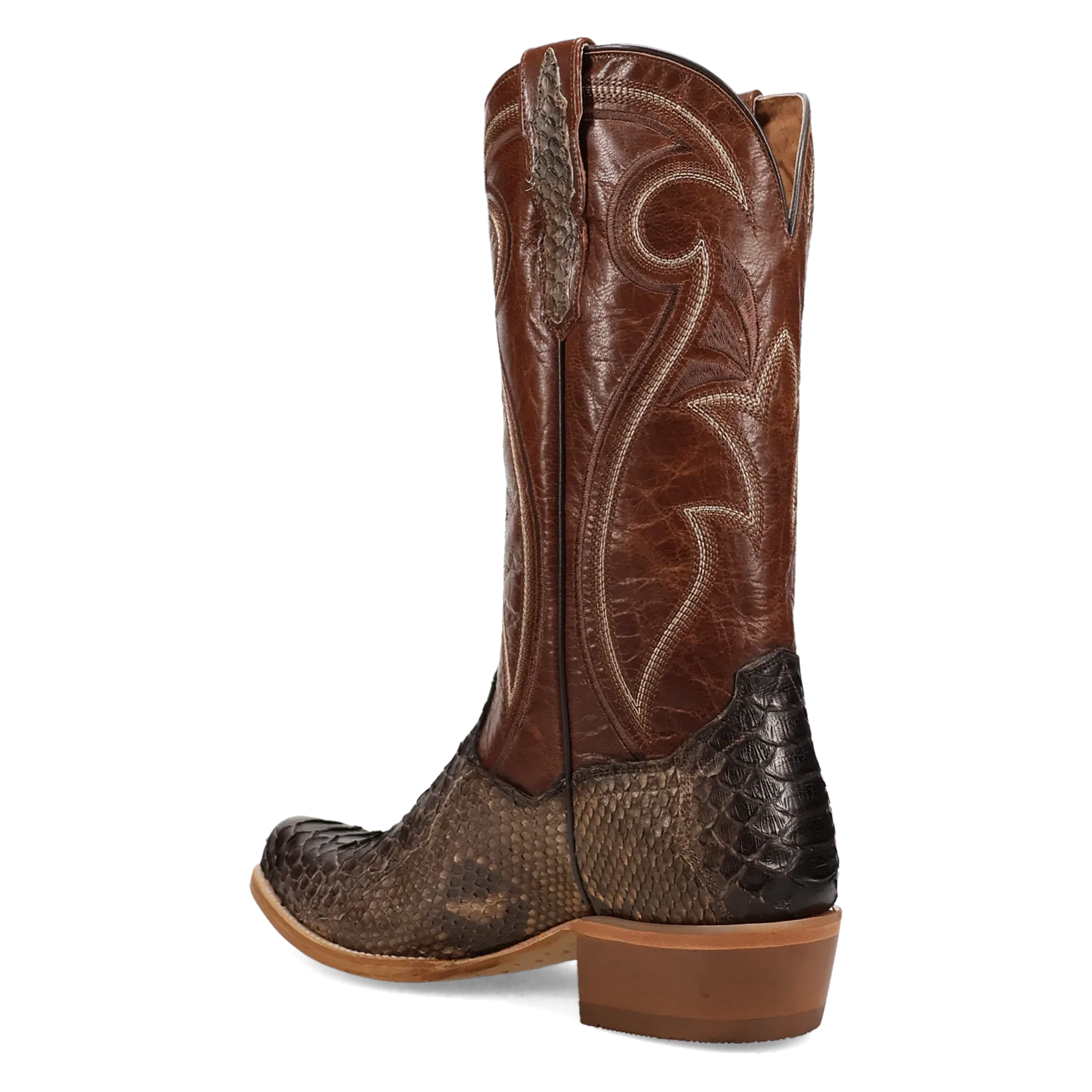 Dan Post Boots Boots Men's Stryke Back Cut Genuine Python J Toe Boots Bay Apache Color - Dan Post Boots