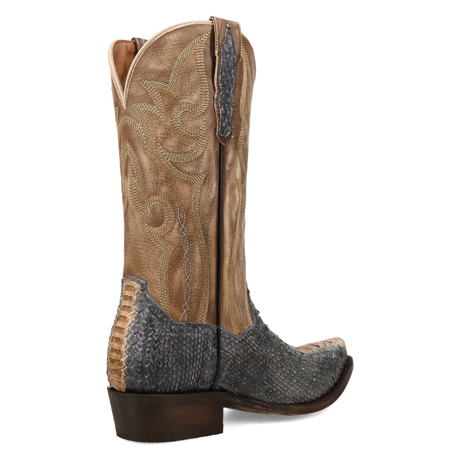 Dan Post Boots Boots Men's Stryker Genuine Python Snip Toe Boots Grey Color - Dan Post Boots