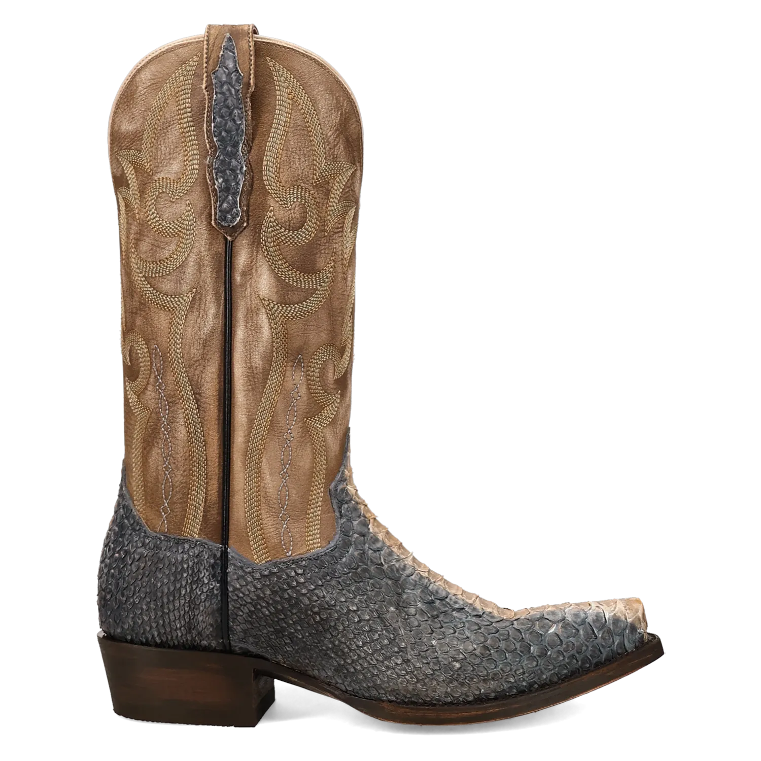 Dan Post Boots Boots Men's Stryker Genuine Python Snip Toe Boots Grey Color - Dan Post Boots