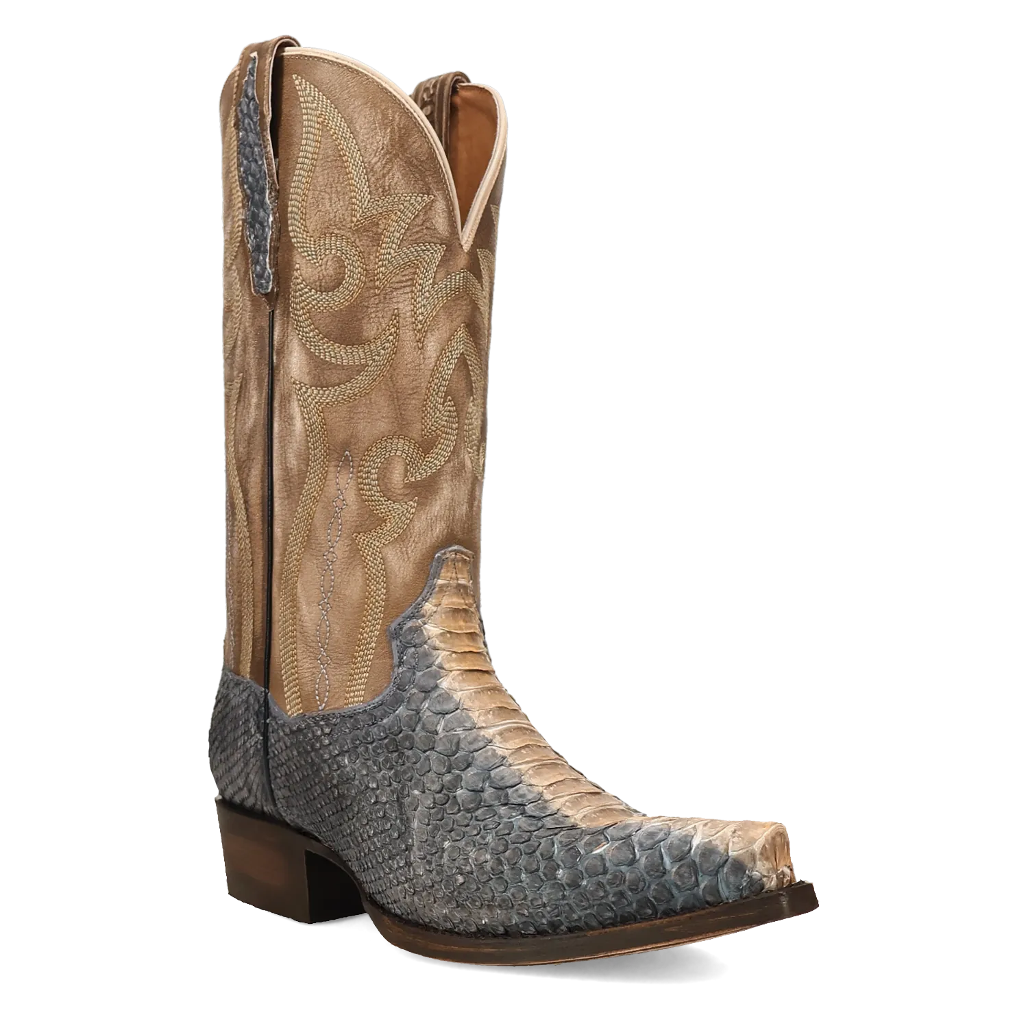 Dan Post Boots Boots Men's Stryker Genuine Python Snip Toe Boots Grey Color - Dan Post Boots