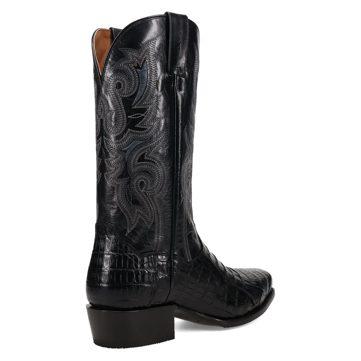 Dan Post Boots Boots Men's Zandor Caiman Belly Snip Toe Boots Black Color - Dan Post Boots