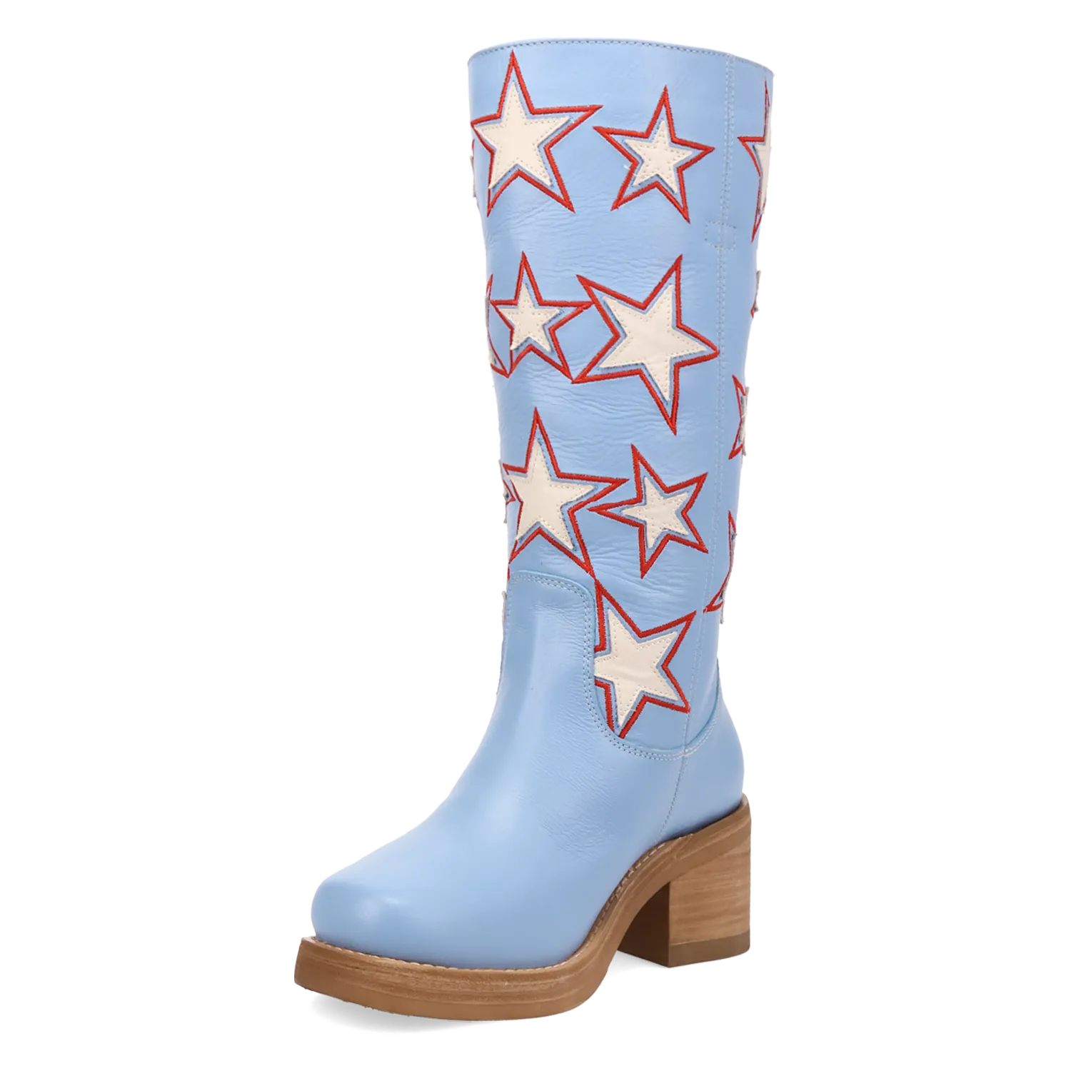 Dan Post Boots Boots Women's American Dream Leather Round Toe Boots Blue Color - Dingo