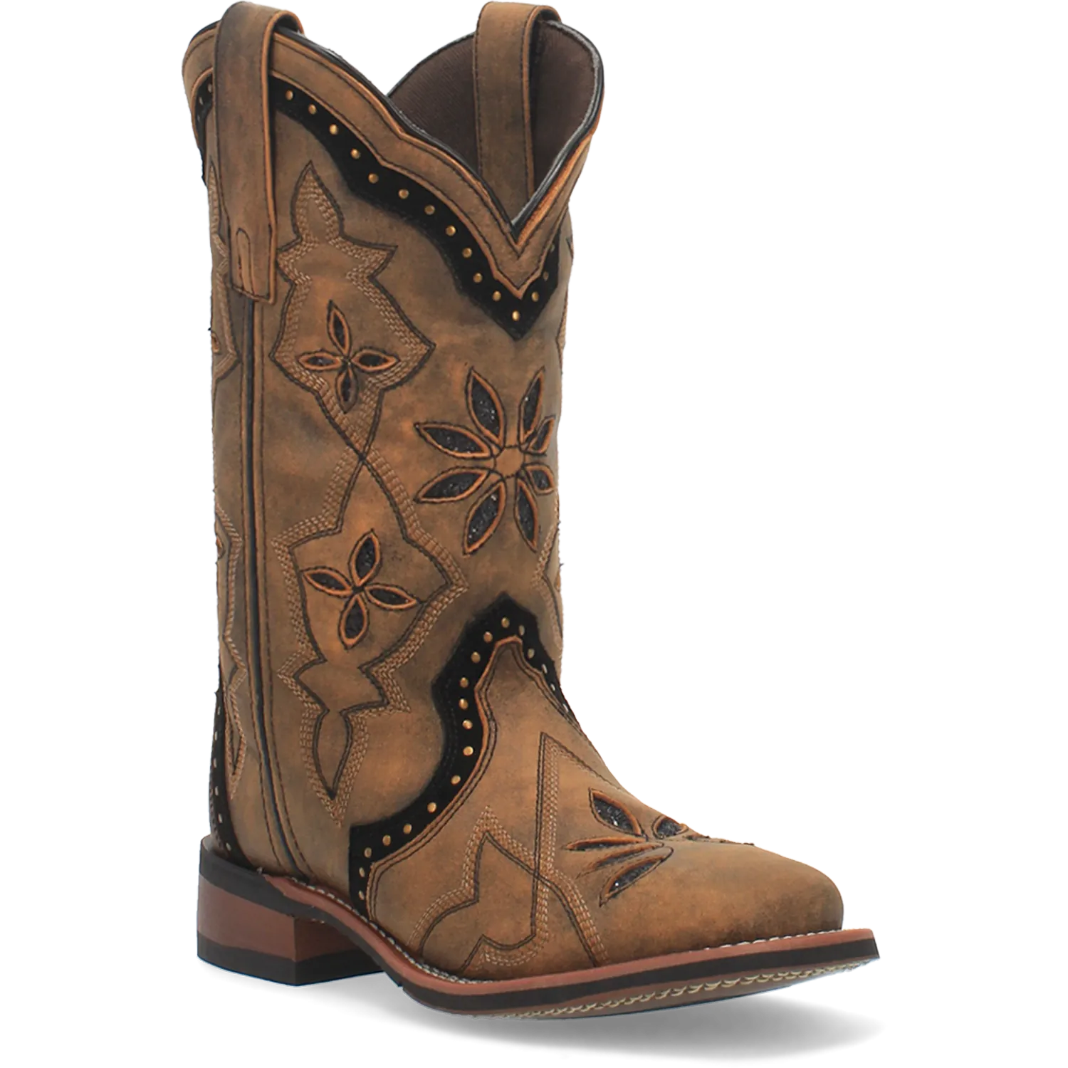 Dan Post Boots Boots Women's Bouquet Leather Wide Square Toe Boots Honey Color - Laredo Boots