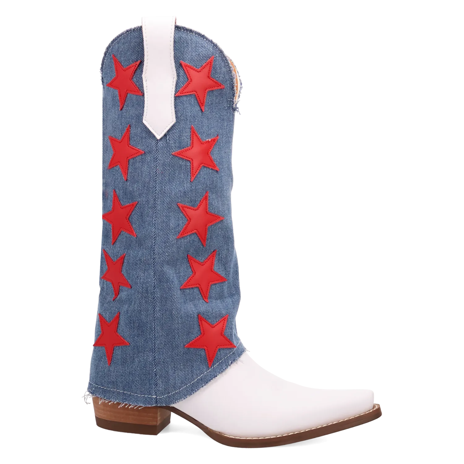 Dan Post Boots Boots Women's Glory Days Leather Snip Toe Boots White/Denim Color - Dingo