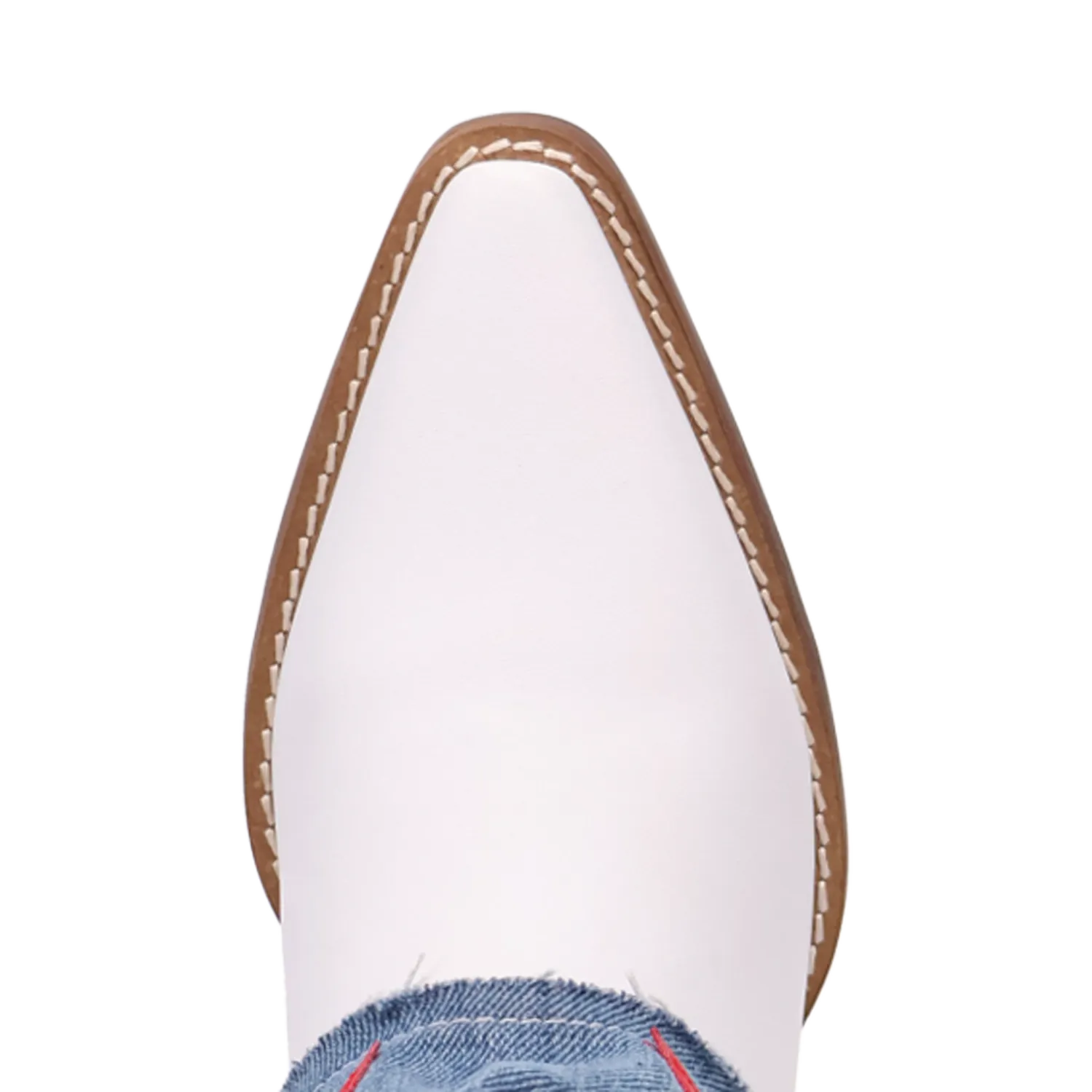 Dan Post Boots Boots Women's Glory Days Leather Snip Toe Boots White/Denim Color - Dingo