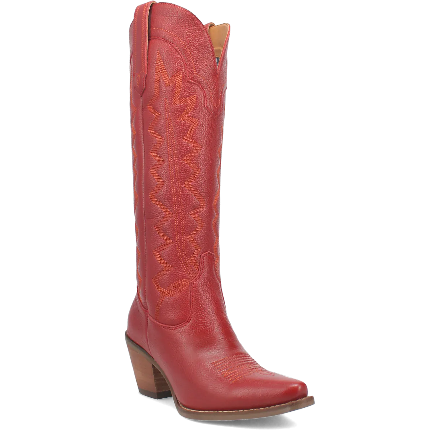 Dan Post Boots Boots Women's High Cotton Leather Tall Boot Red Color - Dingo